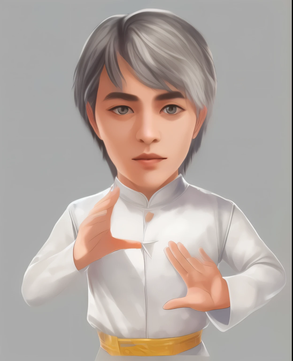 Extreme Detailed Description ,Professional, The bright colors , dramatic lighting , Light and Dark Contrast,Stephen Chow,脸庞精致handsome气, serious expression,handsome,Stephen Chow,大话西游Stephen Chow,star,(absurdres, High Resolution, super detailed ), (1 male, Stephen Chow, aldult,handsome气的脸,Well-defined, Deep eyes ,deep feeling, Wearing cheongsam,holding red envelopes , Tall Strong Men , Broad shoulders , Handsome), gray hair,Dark eyes, (square jaw , Thick neck, Thick eyebrows), humanoid dogs ,handsome气Stephen Chow , Extremely detailed facial , upper body, masterpiece, top quality, Hand Drawn Style Characters , Best Quality, Official Art , Stephen Chow,脸庞精致handsome气,电影Actor,Stephen Chowstar, Beautiful eyes , Beautiful face , Extremely detailed eyes and face, masterpiece, high quality , Perfect Face , ,Perfect Fingers, Perfect Anatomy , Perfect Arms, 男star,handsome气的脸庞, Actor, Hand Drawn Style Characters ,2.5D, ( Highest Quality ,16K, High Resolution, masterpiece:1.2), super detailed,( Hand Drawn Style Characters , realistic :1.37),HDR, Ultra HD , studio lighting , ultra-fine painting , clearly focused, physically-based rendering , Extreme Detailed Description ,Professional, The bright colors , dramatic lighting , Light and Dark Contrast, Mystery,joy,, surrealism,fantasy