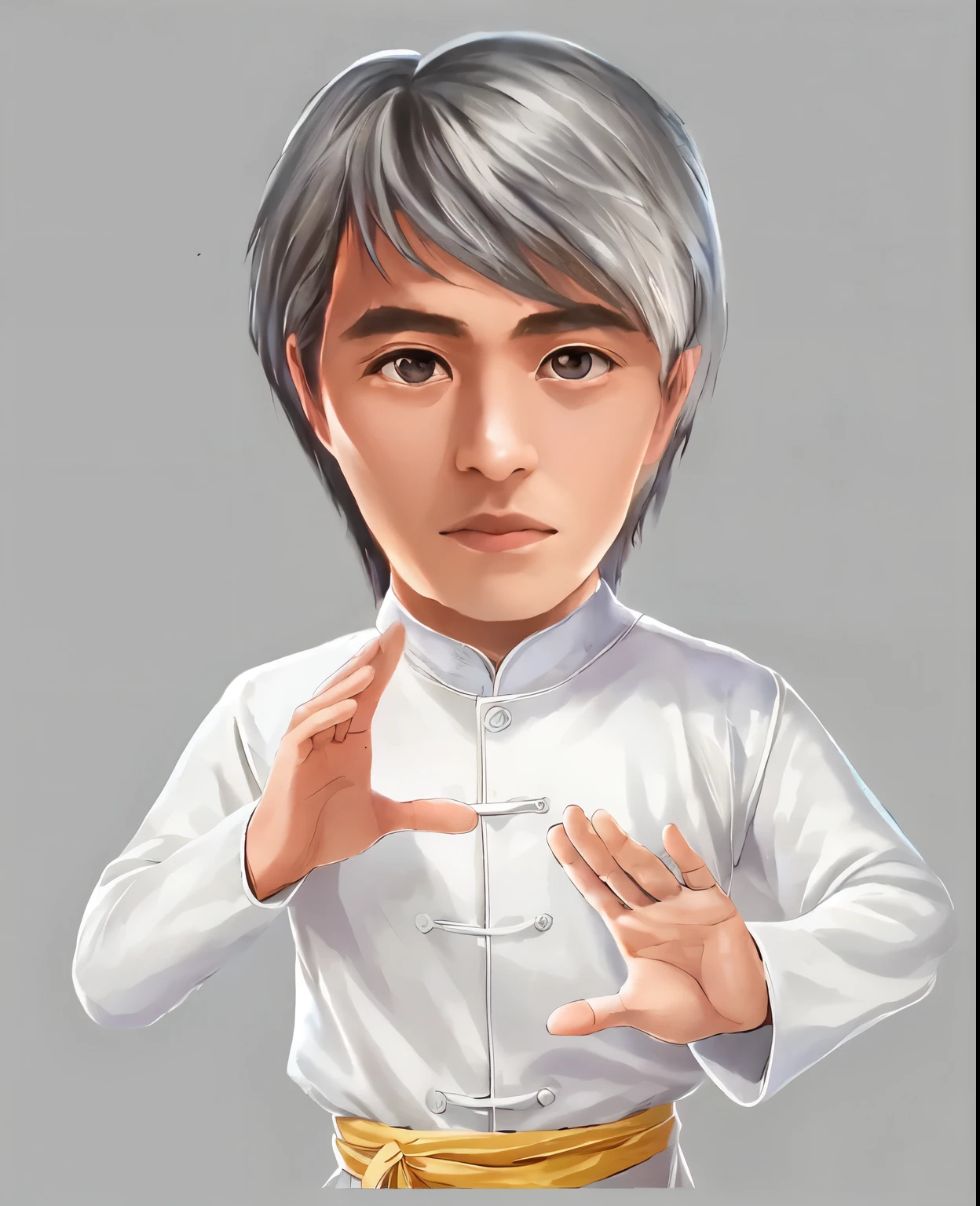 Extreme Detailed Description ,Professional, The bright colors , dramatic lighting , Light and Dark Contrast,Stephen Chow,脸庞精致handsome气, serious expression,handsome,Stephen Chow,大话西游Stephen Chow,star,(absurdres, High Resolution, super detailed ), (1 male, Stephen Chow, aldult,handsome气的脸,Well-defined, Deep eyes ,deep feeling, Wearing cheongsam,holding red envelopes , Tall Strong Men , Broad shoulders , Handsome), gray hair,Dark eyes, (square jaw , Thick neck, Thick eyebrows), humanoid dogs ,handsome气Stephen Chow , Extremely detailed facial , upper body, masterpiece, top quality, Hand Drawn Style Characters , Best Quality, Official Art , Stephen Chow,脸庞精致handsome气,电影Actor,Stephen Chowstar, Beautiful eyes , Beautiful face , Extremely detailed eyes and face, masterpiece, high quality , Perfect Face , ,Perfect Fingers, Perfect Anatomy , Perfect Arms, 男star,handsome气的脸庞, Actor, Hand Drawn Style Characters ,2.5D, ( Highest Quality ,16K, High Resolution, masterpiece:1.2), super detailed,( Hand Drawn Style Characters , realistic :1.37),HDR, Ultra HD , studio lighting , ultra-fine painting , clearly focused, physically-based rendering , Extreme Detailed Description ,Professional, The bright colors , dramatic lighting , Light and Dark Contrast, Mystery,joy,, surrealism,fantasy