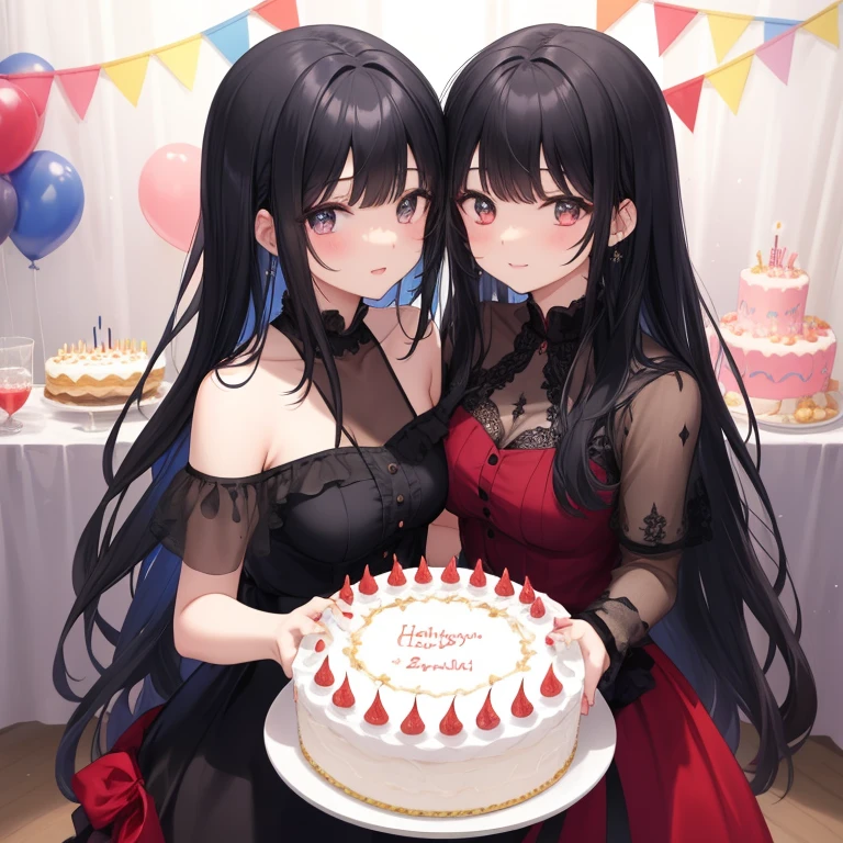 5girl, birthday party, orgy, all , sex, lesbians, black hair, birthday hats, latinas, sexy poses, cake, Chao's, kissing lips, birthday background, far away, blond hair, birthday cake, photo next each other, table with cake, birthday theme, all smiling,