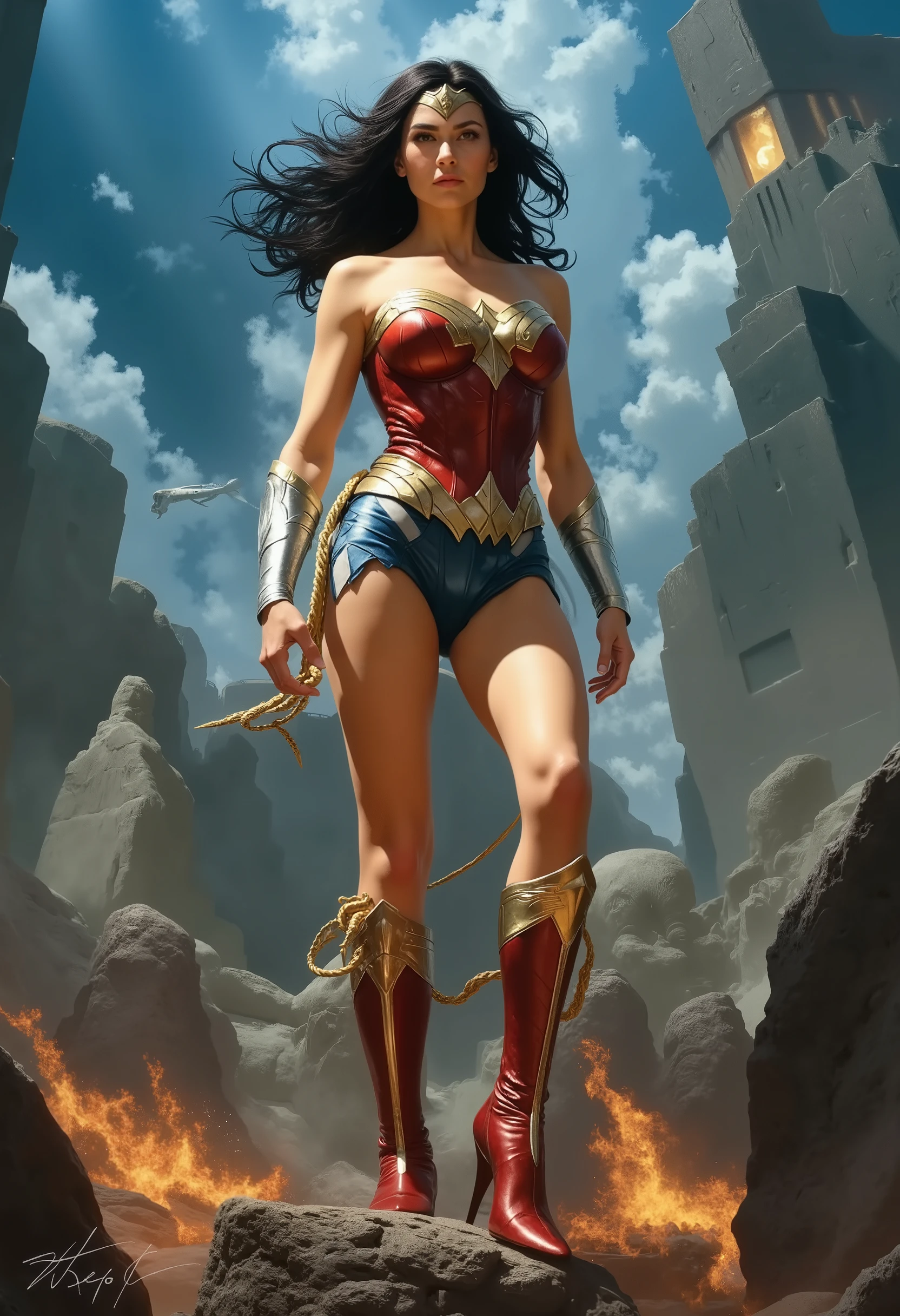 wonder-woman in epic scene 