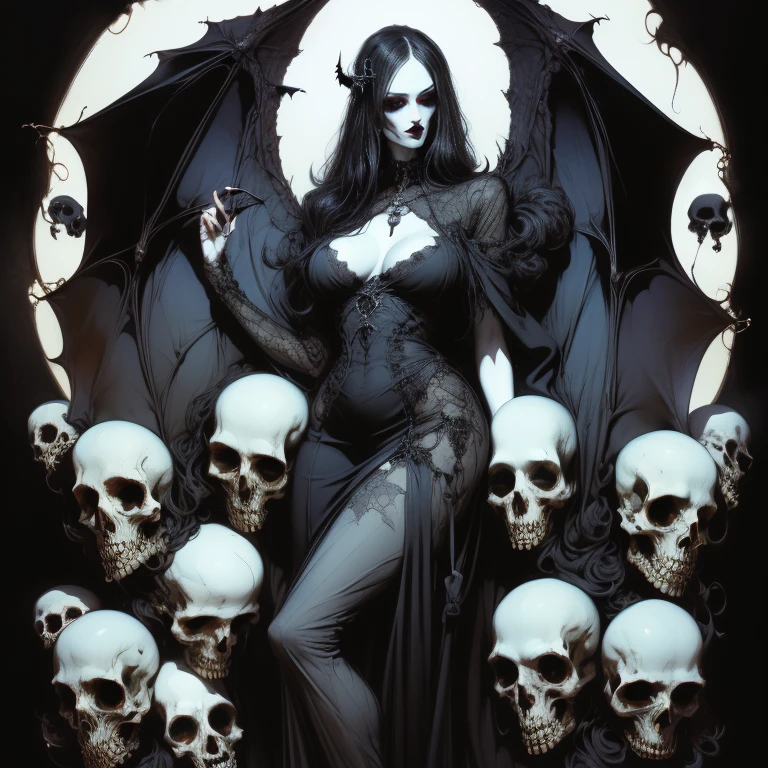 love and death, magic, dark, fantasy, night, inspired by Dave mcKean
