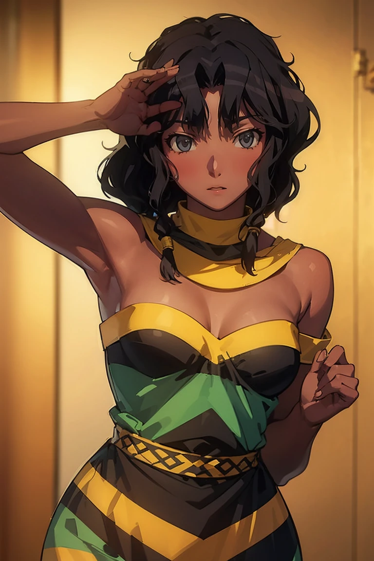 Negra melhor qualidade 8K mulher negra pele castanho UHD (( estilo negra castanho anime CG )) afro anime HD