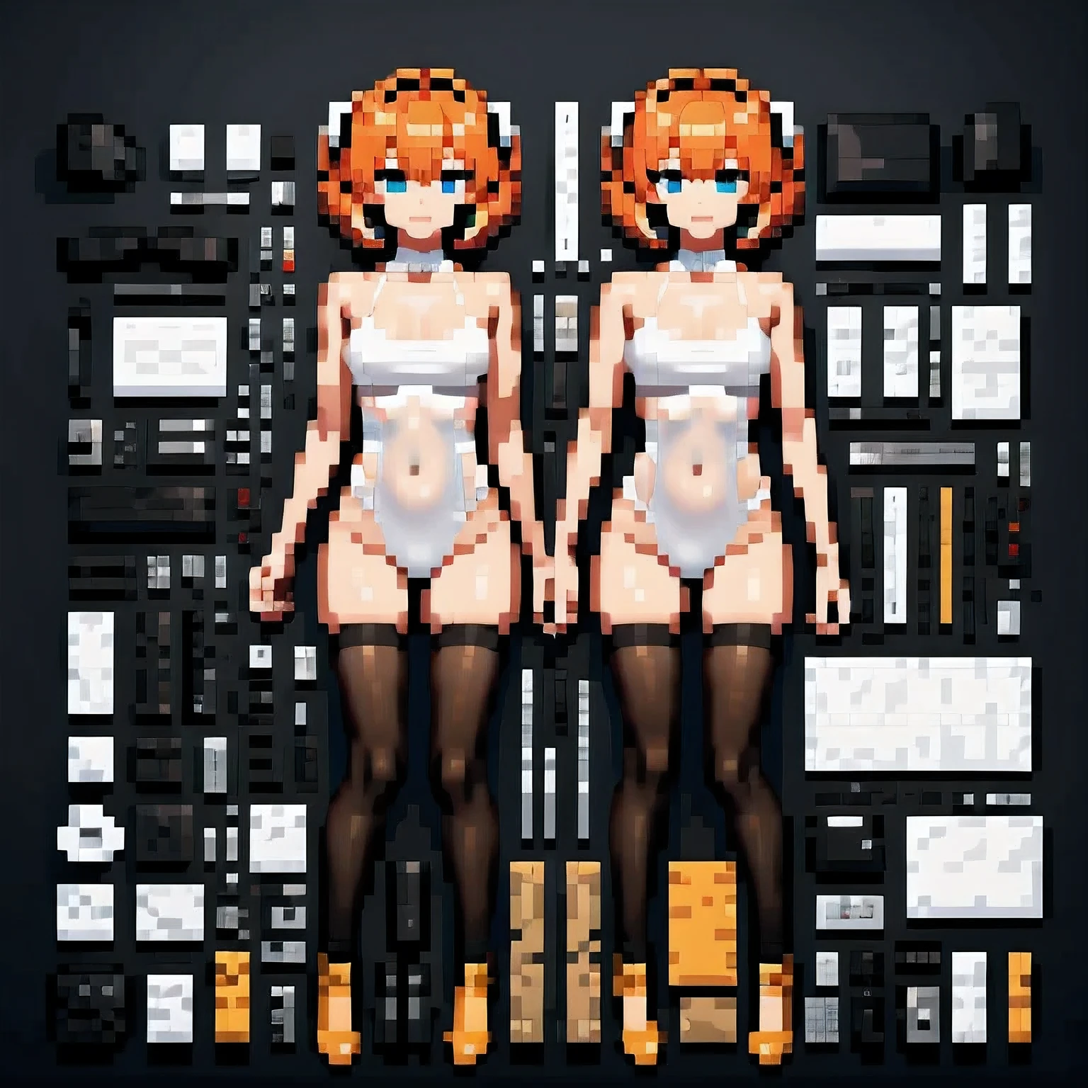 ((nsfw)),a close up of a woman in a outfit standing in front of a screen, a screenshot by Josetsu, polycount, process art, pc game with ui, full character, main character, in game, 8 k character details, leaked image, in-game, in - game, inventory item, screencapture, hd screenshot, new character, ingame image