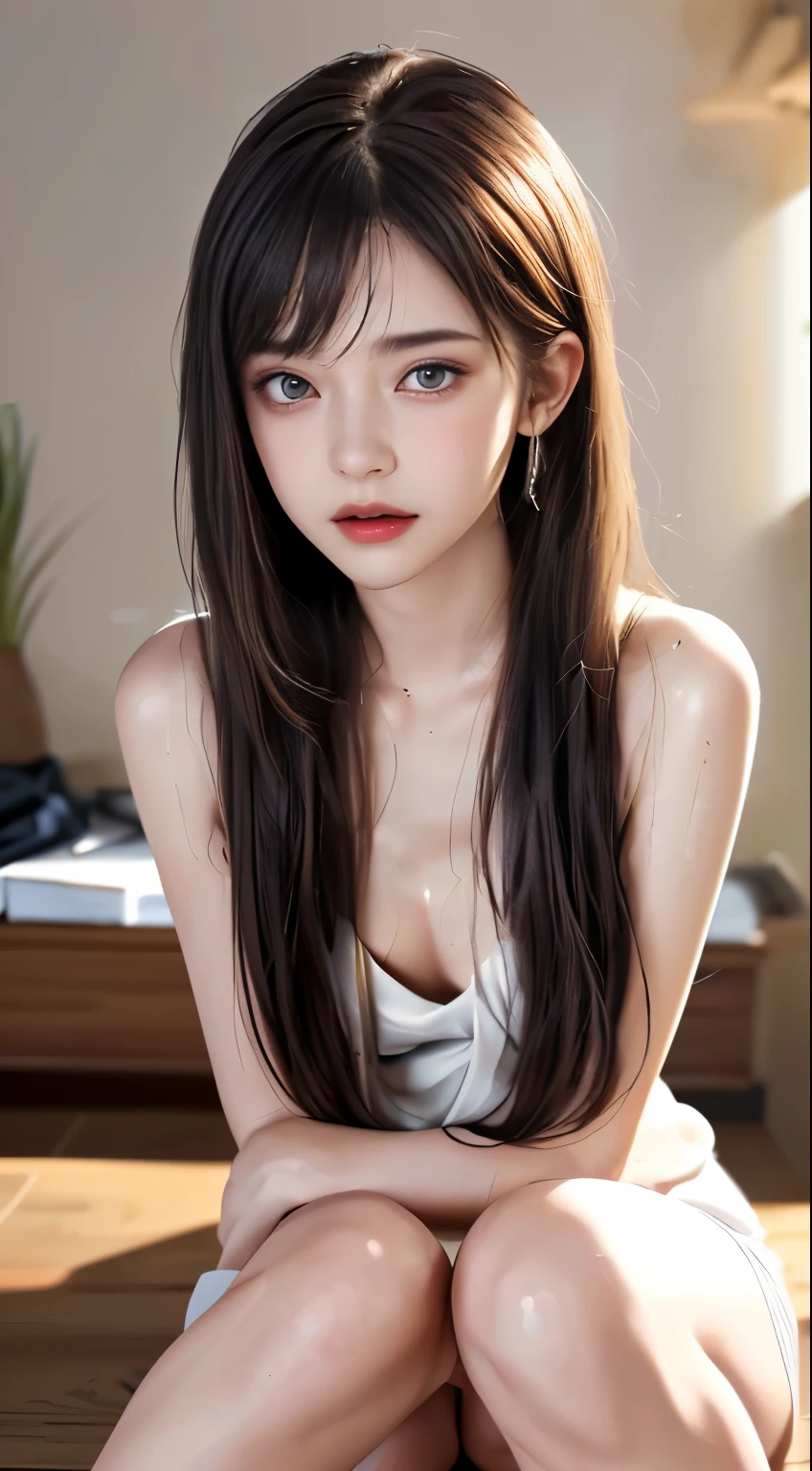 red eyes, set, (Age 12:1.3), (Your sensuality's face:2.1), Third rule, Style - Psycho, เด็กหญิงsetขาว, Ultra high resolution, alone, __body parts__ Delicate and realistic skin, big, official art, All-in-one 16K wallpapers, Special details, beauty and aesthetics, beauty, Masterpiece, best quality, In cyberpunk city, Great atmosphere, Calm color palette, Calm mood, soft shadow, shiny hair, Shiny skin, Glow cut, chibi, coordination of finger proportions