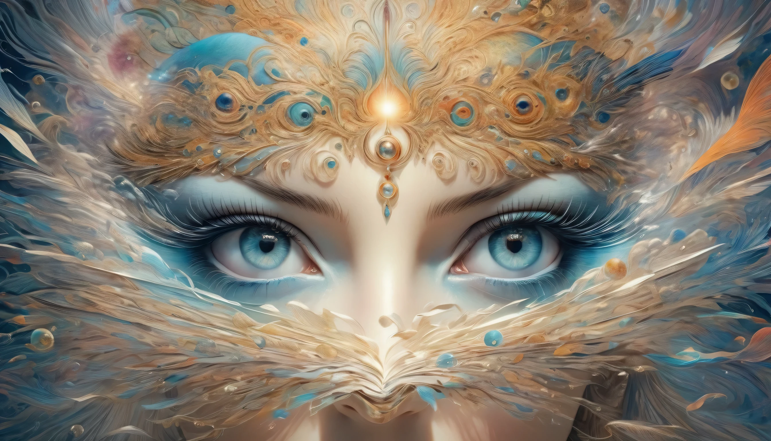 all, en alls lados, Futurism art, ..... ( envelopes,4k,8K,highres, masterpiece:1.2), ultra detailed ,(realistic,photorealistic,photo-realistic:1.37), alternative reality ,telepathic ,psychic powers , mind reading ,third eye,amazing, intense look ,parallel universe, style by Yoshitaka Amano,dreamlike,fancy, bright colors , soft lighting