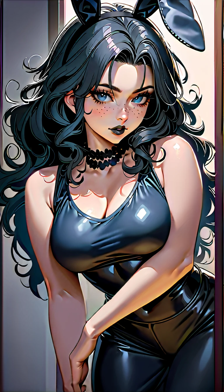 Cartoon style digital illustration GTA style character style illustration Completely bare breasts showing a little fear Breast size Cartoon name: Isabella Cruz white background medium breasts freckled face Jennifer Connelly actress strong contours Physical description - long straight hair, tingidos de um marrom vibrante que contrasta com sua pele clara. - You reflect a mix of curiosity and determination. - Ela tem uma estatura alta, with a slender and agile figure, evidenciando sua agilidade e destreza. -fundo colorido Design de personagens de retrato, beautiful digital illustration, retrato de alta qualidade, Arte em quadrinhos, Corpo inteiro sensualizando ou pelada. folha de retorno. return sheet clothes of the day hellish day expression of hatred and blood on the facea close-up of a woman sitting on the fence with a bat, Morrigan Aensland, morrigan, style artegerm, extremely detailed artegerm, artegerm style, even model | artegerm, in the style artegerm, da liga das lendas, samira da liga das lendas, personagem de liga das lendas, style of artegermestilo Cartoon style digital illustration GTA style