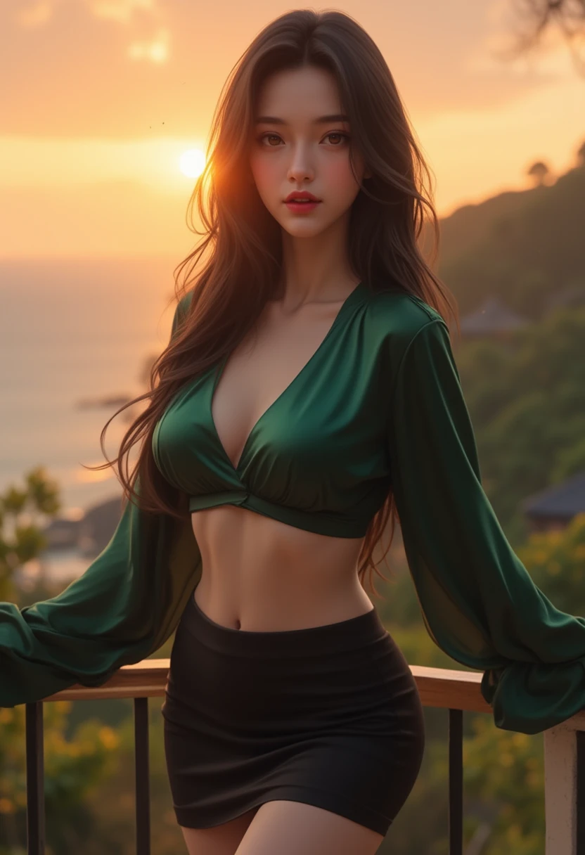 kashima,kancolle, Underwear in the skirt is visible、Sheer nipples、An ultra-fine illustrations, superfine illustration, 3D, full_Body, from a_Below, Thick_thighs thighs thighs thighs, Spread_Legs, Sweat, girl,Woman, 年轻,20 years old, Very long hair, Wavy Hair, Bangs, long bangs between eyes, Twin-tailed, side locks, Green hair, multicolored hair, messy long hair, Authentic and detailed face, ^_^, complex details beautiful and delicate eyes, Human Hands, Medium_breasts, , Green eyes, Wet skin, {Sailor Suit}, pleats_Skirt, Skindentation, Crop_Top, Bare_Legs, Black clothes, Beautiful and delicate purple light water surface, Outdoors, intricate light, Diffraction spikes, very fine 8K CG wallpaper, very fine 8KCG wallpaper, Hyper Detailed