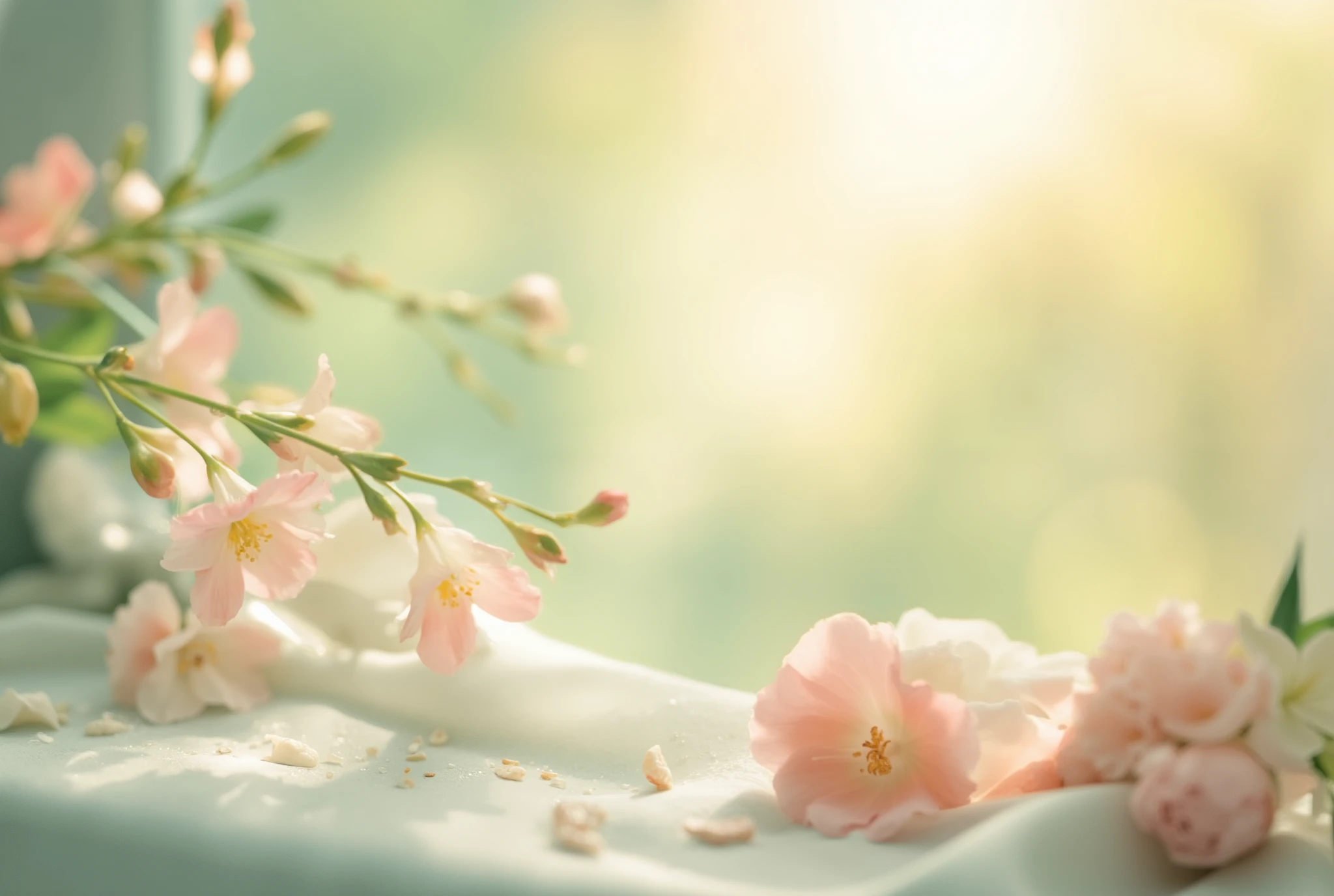 I think it would be nice to design your own design or apply these effects in a design tool .A faint rainbow, A soft and luxurious background image that feels like a spring day.Comfortable and clear images.
Subtle mauve ,green,Mint ,Because each pastel color, such as pink, gives a soft and calm feeling, You can add luxury to the background. .
You can use a gradient effect so that each color can be connected smoothly . Light comes in softly . The picture quality is very good.Great image quality