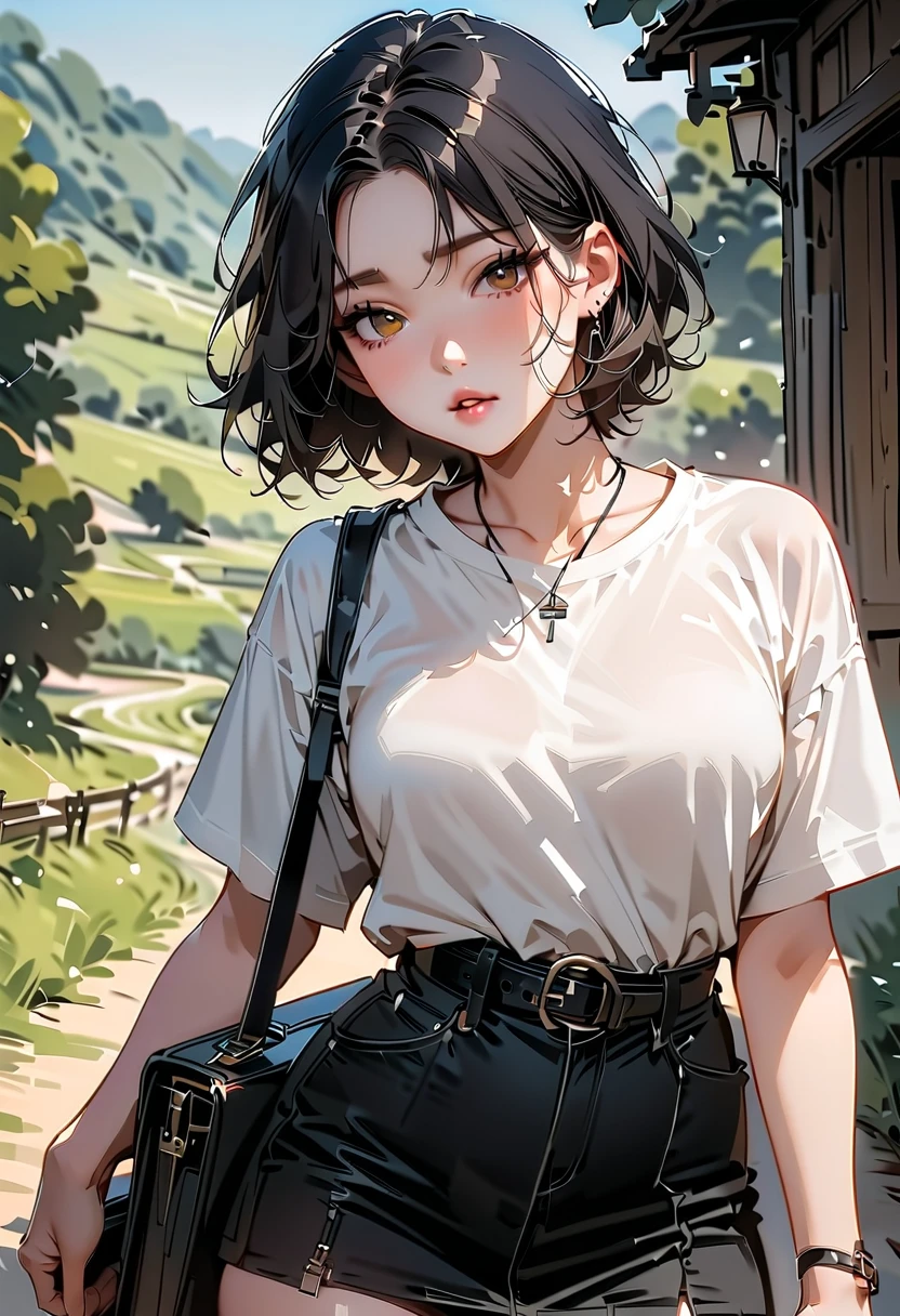 absurderes, 1girll, Be red in the face, (Realistis:1.5), (tmasterpiece, the Extremely Detailed CG Unity 8K Wallpapers, best qualtiy, A high resolution:1.2), (Supergianthugebreasts_Detailed, hyper HD:1.2), lighting perfect, distinctive, (1girll:1.4),Turn your back to the audience , unreal-engine, Sideslit, s the perfect face, 详细的脸, Perfect body, beautidful eyes, Nice face, (Bright Skin:1.4), idoly, (Abs), ulzang-6500-v1.1,,((mediuml breasts)),(a narrow waist),(blond hairbl),(((white shirt short sleeves))),((pleatedskirt)),((at class room)),(choker necklace),((white shirt short sleeves)),(obi ?????),((lifting up skirt)),upper legs,upper legs,upper legs(full bodyesbian:1.4),By bangs,(eye glass)),sharp sharp eyes,Peck the corners of the mouth,silver earring,