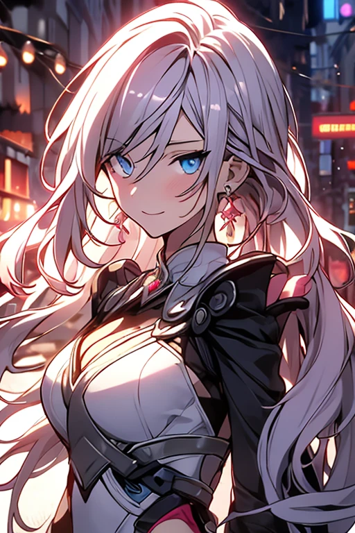 {{Masterpiece}}，Best quality at best，Very detailed CG unity 8K wallpaper，电影灯光，lens flare glow，beatiful detailed eyes，black in color，side looking，multicolour hair，Colorful light，particulate，Heterochromia，（a color：1.5），（The color hair:1.5)