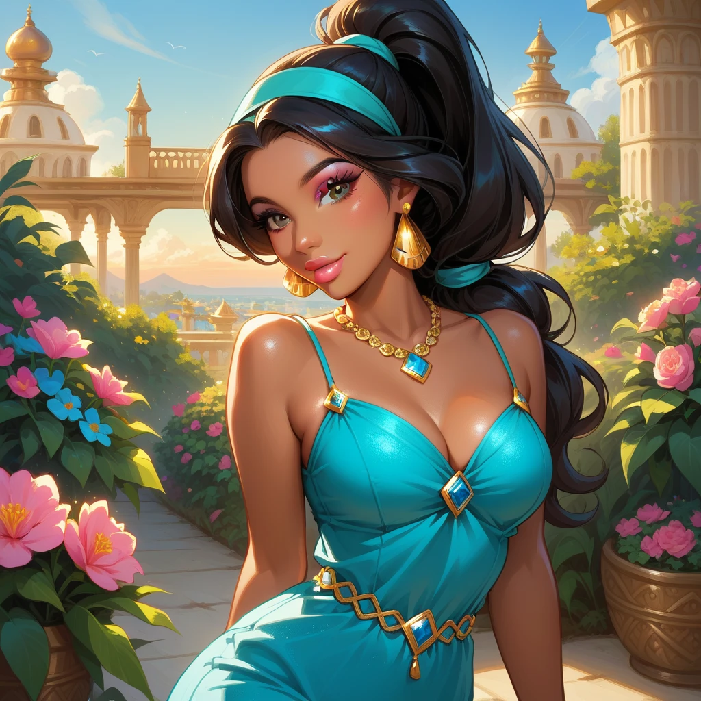 1 girl, Natural photography of a beautiful girl, wearing a loose crop top, leaning over, long blonbe hair, big bust, locks eyes into the camera, symmetrical eyes, symmetrical face, (masterpiece) (best quality) (detailed) (8k) photorealistic, photography, path tracing, specular lighting, volumetric face light, path traced hair, visible shadows, intricate, elaborate, oiled boobs, cleavage, wet skin, flirty, freckles, blush, dark eyeliner, hanging breasts, girl bending over, strap gap