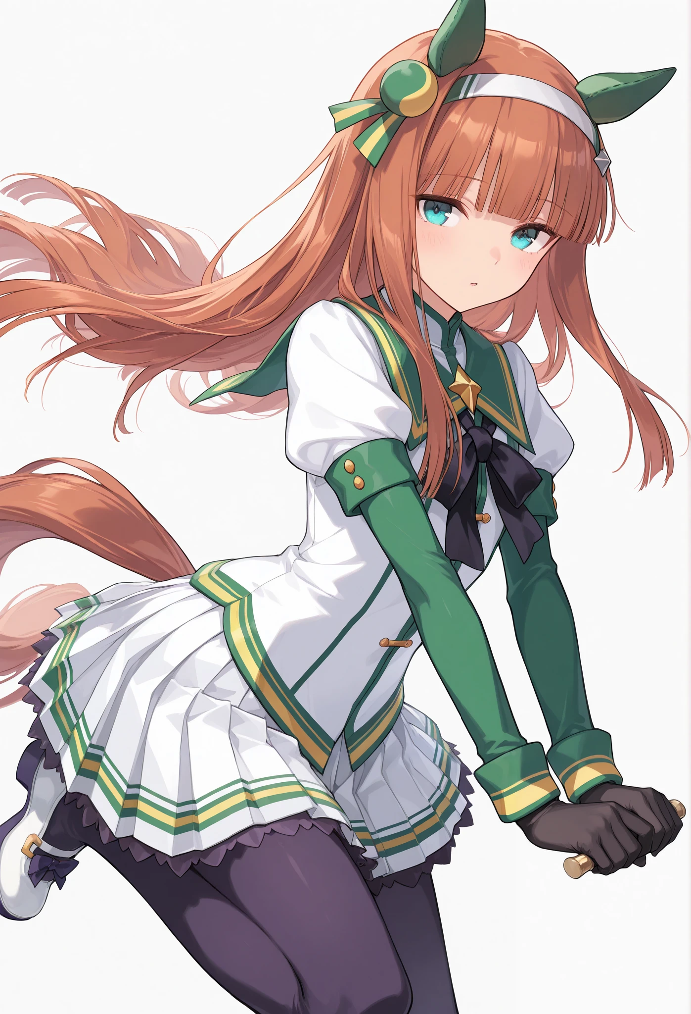 {{{Racecourse:1.6}}} {{{ Bust Focus:1.5}}},( high resolution),( high resolution), ( unity 8k wallpaper),( detailed image ), {{{Type Moon :1.7}}},((Draw:1.5)),{{{ long sailor suit :1.5}}} silence suzuka \( umamusume\),
black gloves, white skirt, pleated skirt, black pantyhose, layered sleeves, puffy short sleeves, short over long sleeves, black bow, mismatched footwear, asymmetrical footwear,