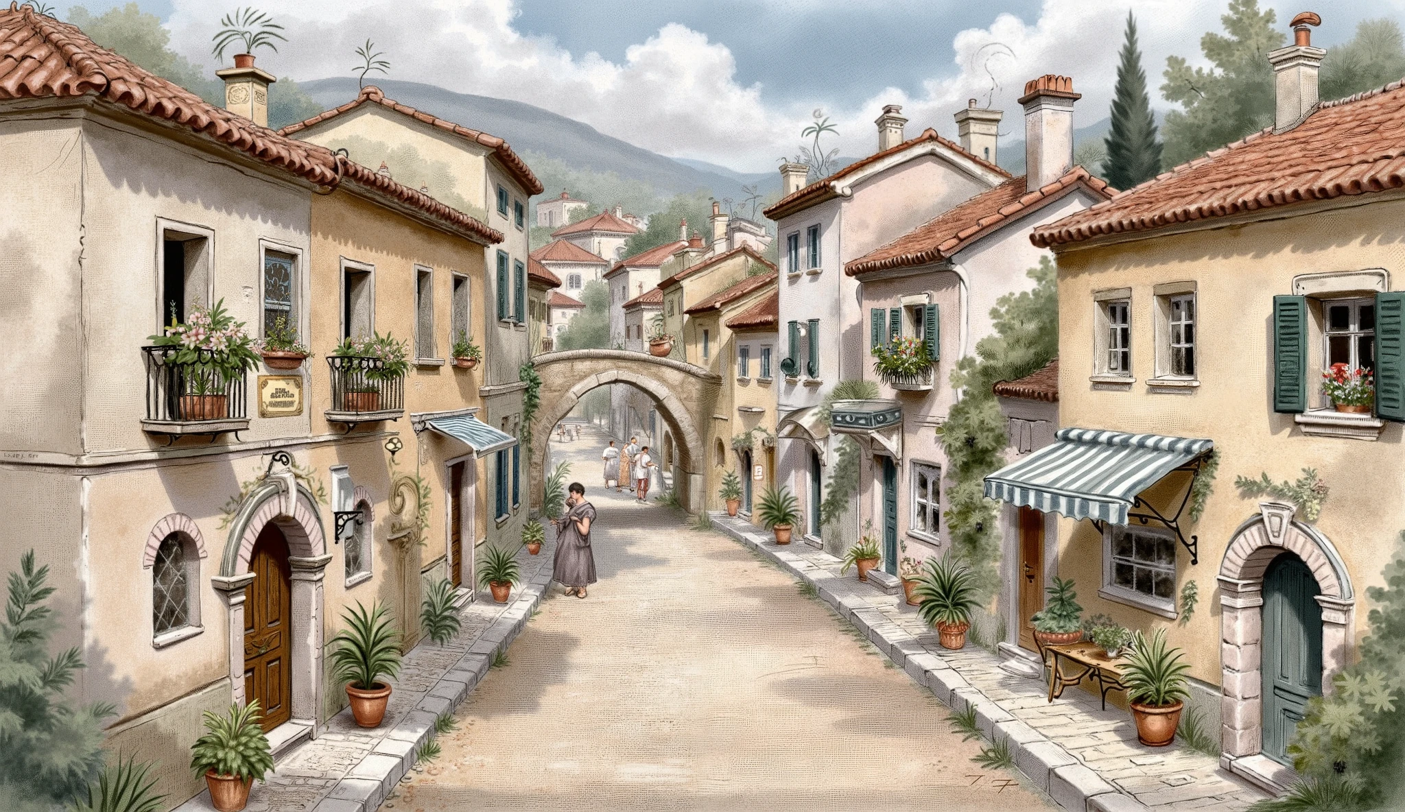 Refrence: " My book of bible stories "
Ancient Rome small buildings
(masterpiece best quality:1.2) delicate illustration ultra-detailed,