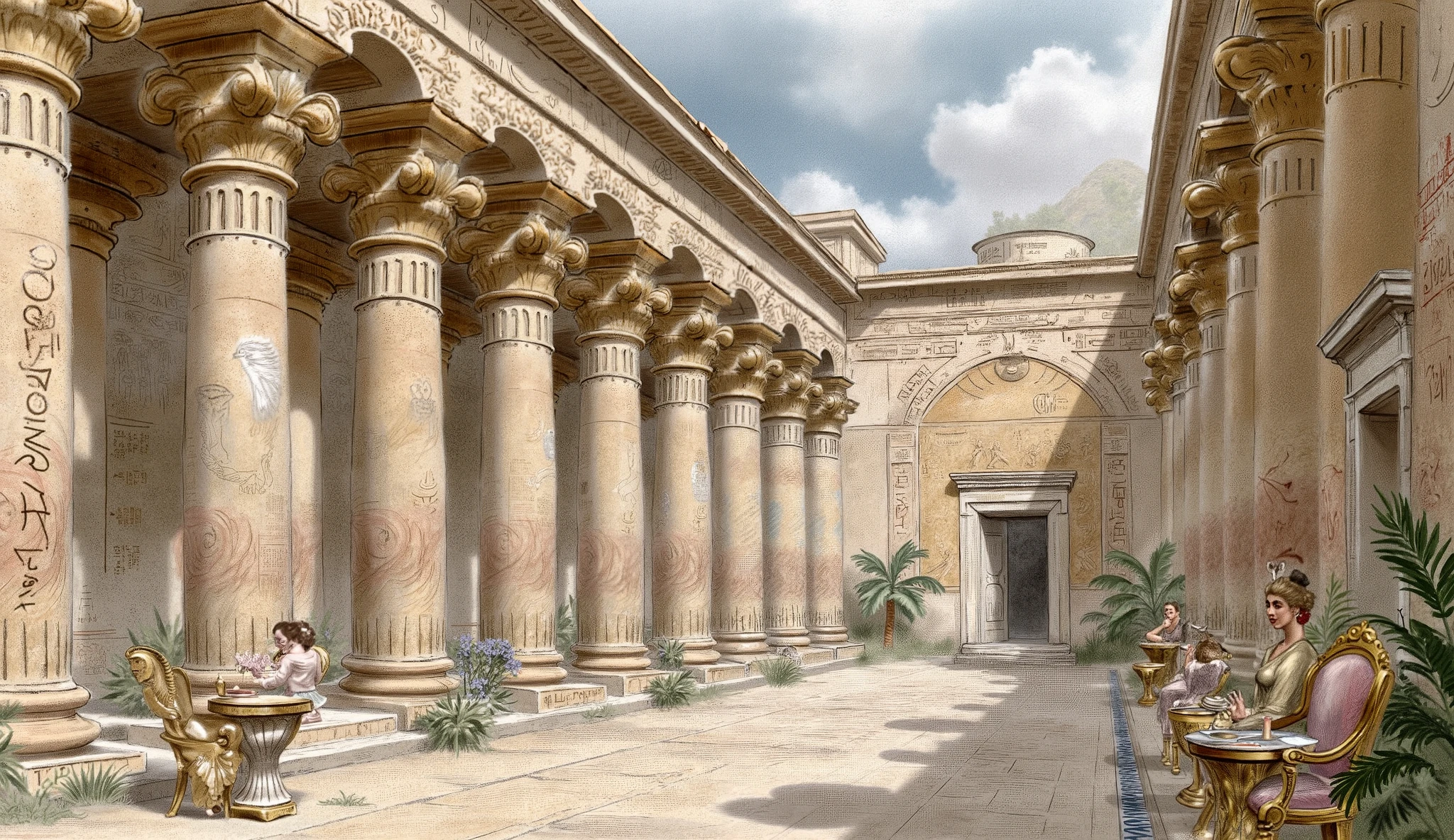 Refrence: " My book of bible stories "
Ancient Egyptian palace, abandoned. Empty palace, indoor
(masterpiece best quality:1.2) delicate illustration ultra-detailed,