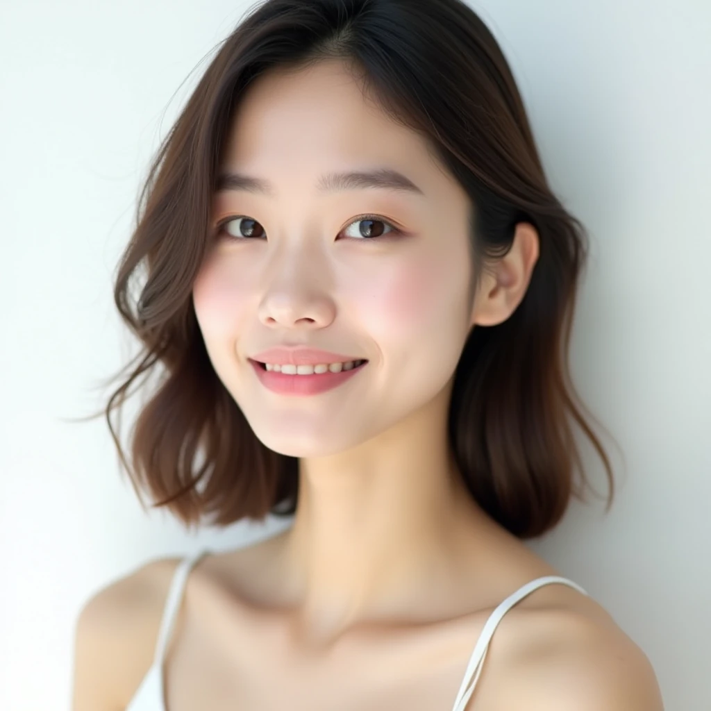 Tabletop, Highest quality, Realistic, masterpiece, In detail, High resolution, 8K, Perfect dynamic composition, Mature Woman, 美しいMature Woman, A little chubby, Thin bra, See-through panties, Beautiful attention to detail, ((small)), Beaver, short hair, Looking at the audienceください, Dark brown hair, Natural soft light, Highly detailed face and skin texture, Fine grain, Sharp focus, Become very clear, Peeking at underwear, Light blue underwear, Captivating smile, Thick lips, Fuller lips, Looking at the audience, Curvaceous, Fascinating face, Mischievous face,(I don't wear underwear)