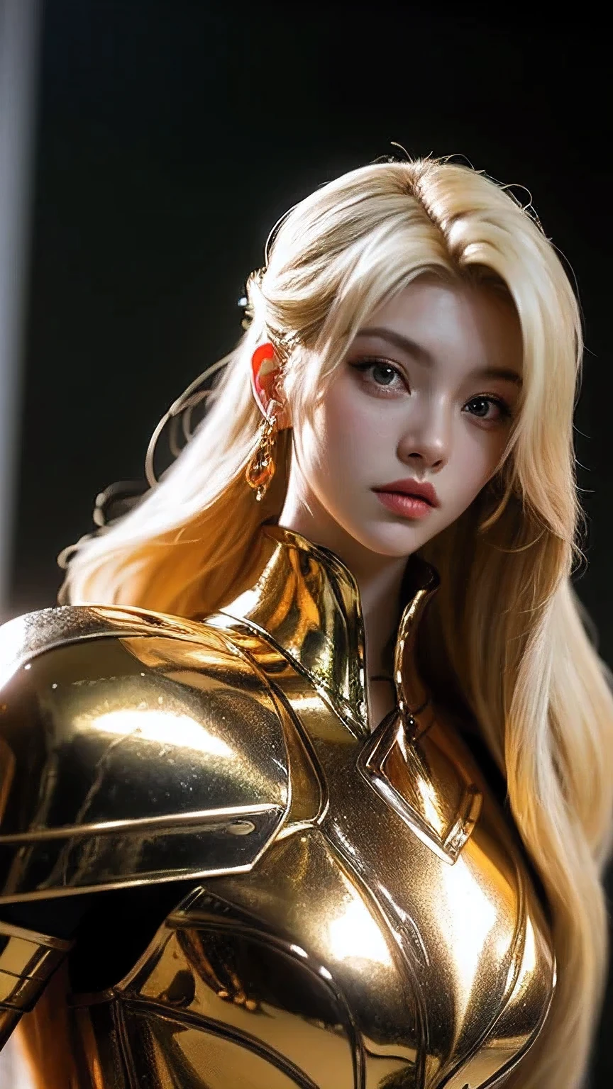 ((( 1 Girl)))  on a surrealistic 、 Photo of a beautiful girl with lots of details  ， Model standing ，  The girl in the photo is in the background of the ruins of a Greek temple, Broken ， The gorgeous gold armor reveals most of her white cleavage  ，( Green long hair:1.5),  blue eyes, mote pose ，  Beautiful ,  symmetrical hazel  , Delicate pretty face , 30 megapixels, 4K,  clearly focuses  ,  complicated , Diffuse backlight  , Award-winning photos ,  facing the camera ,  watching the camera  , Monocular vision  , Perfect contrast,  HD ,  with submissive  ,Center the character， Photo depth  , Ultra HD摄影 ,  ray tracing, Global Illumination,  Tanville Tamim  , smooth, Ultra HD, 8k,  Unreal Engine 5  , ultra  clearly focuses  , Award-winning photos ,  popular on Artstation