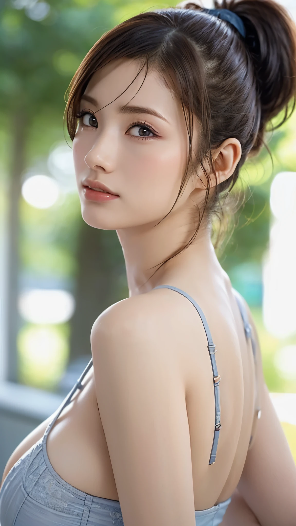 (((masterpiece))),(((High resolution)))、(((8K)))、(((perfect face)))、(((beauty of japan)))、20 years old、(((beautiful face))), (((bra))), top quality eyes, detailed texture, look at the camera, big tits, ((high resolution face)), ((Braid hair))