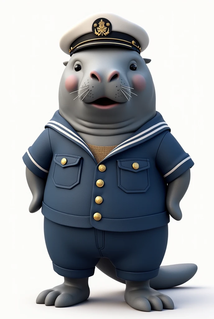 photorealistic portrait of Dressed animals-a ((fat)) ((manatee)) student,(furry), (elegant pose:1.5), (hands on hips:1.5),(smile:1.5),high quality,(),(lovely) ,intricate details, Wearing Japanese sailor uniform , (short skirt), highly detailed ((female sailor uniform)) ,highly detailed clothes, high sox , (happy), soft lighting,(full body image:2.0),in classroom background,clouds,score_9, score_8_up, score_7_up, score_6_up, score_5_up, score_4_up,