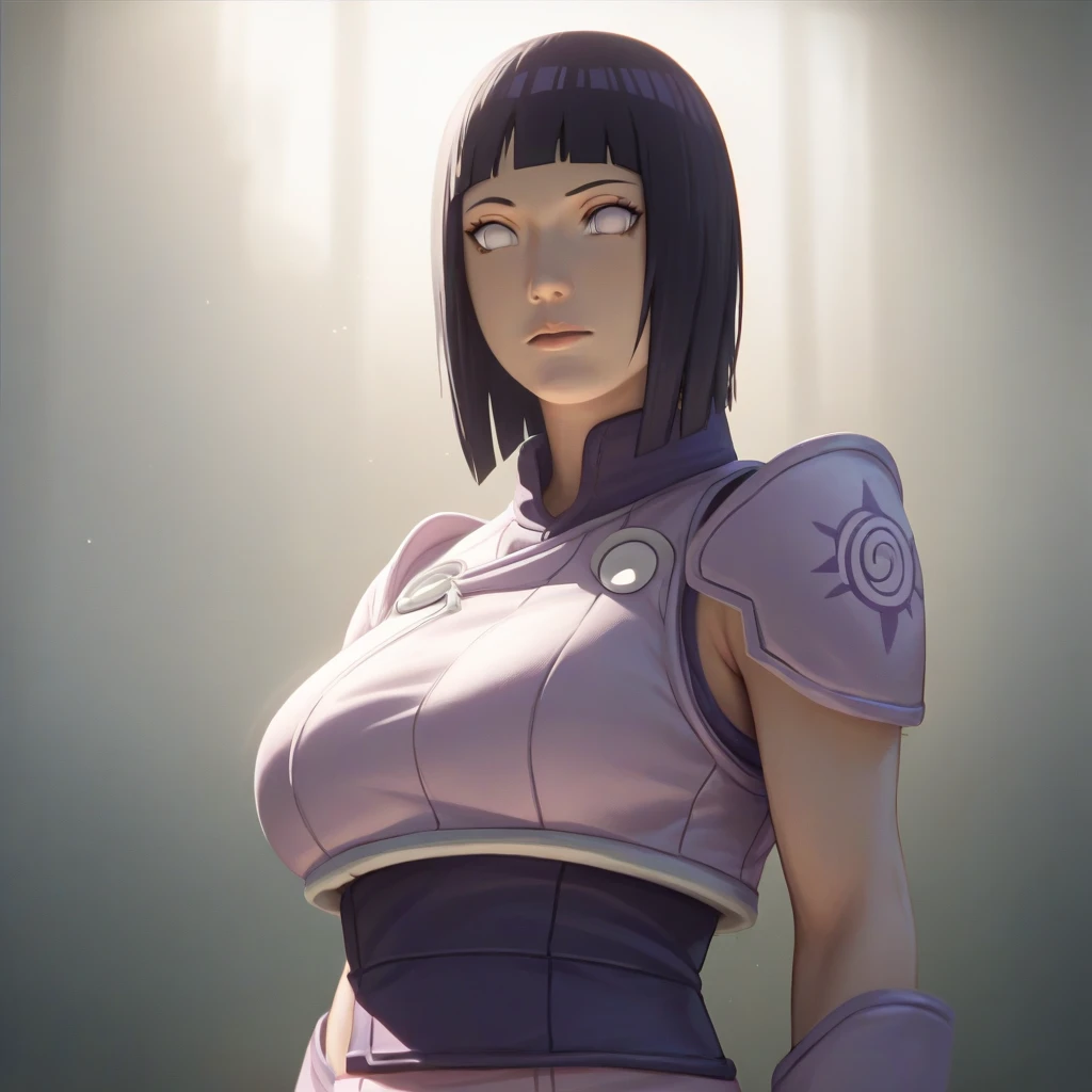 Hinata beautiful, tall, super realistic and well detailed in konoha