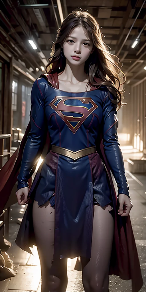 Woman body set big breasts, Supergirl costume dress