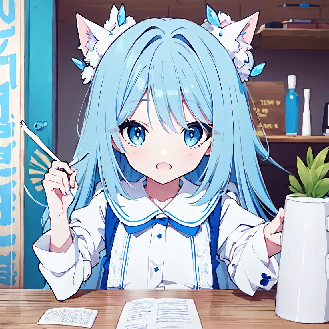 If a cat that is too cute is humanized, it will be like this.