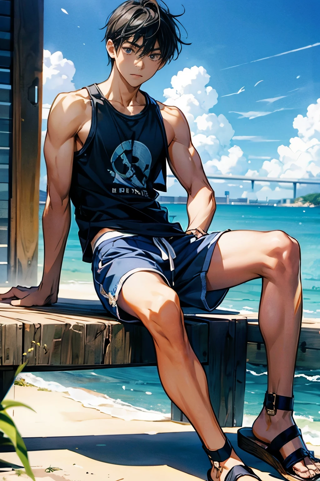 Little boy cute abs