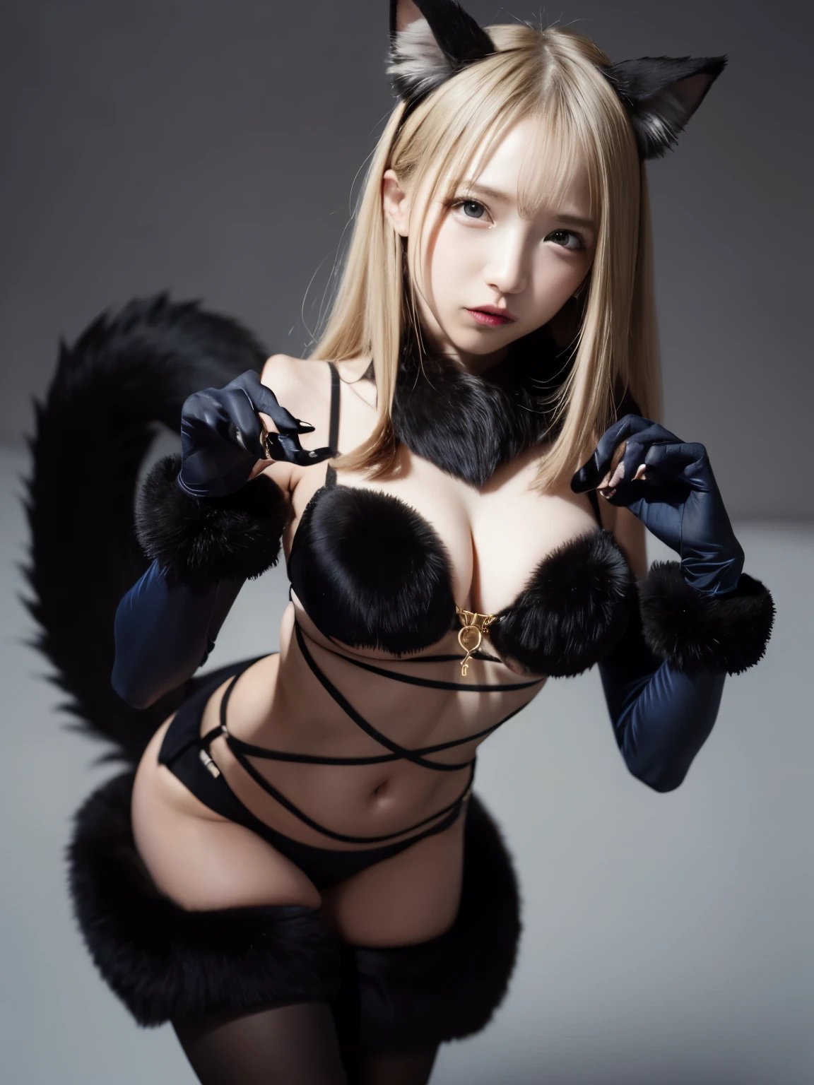 top-quality、Luxurious fur coat(blanche)、Colossal tits、abdominals