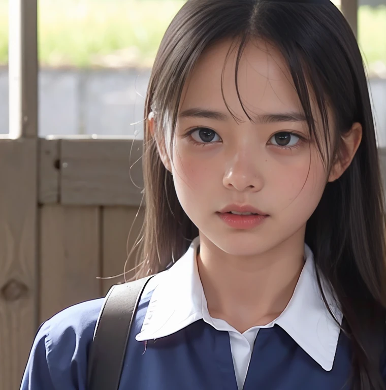 sailor suit female junior high student Close contact with old man