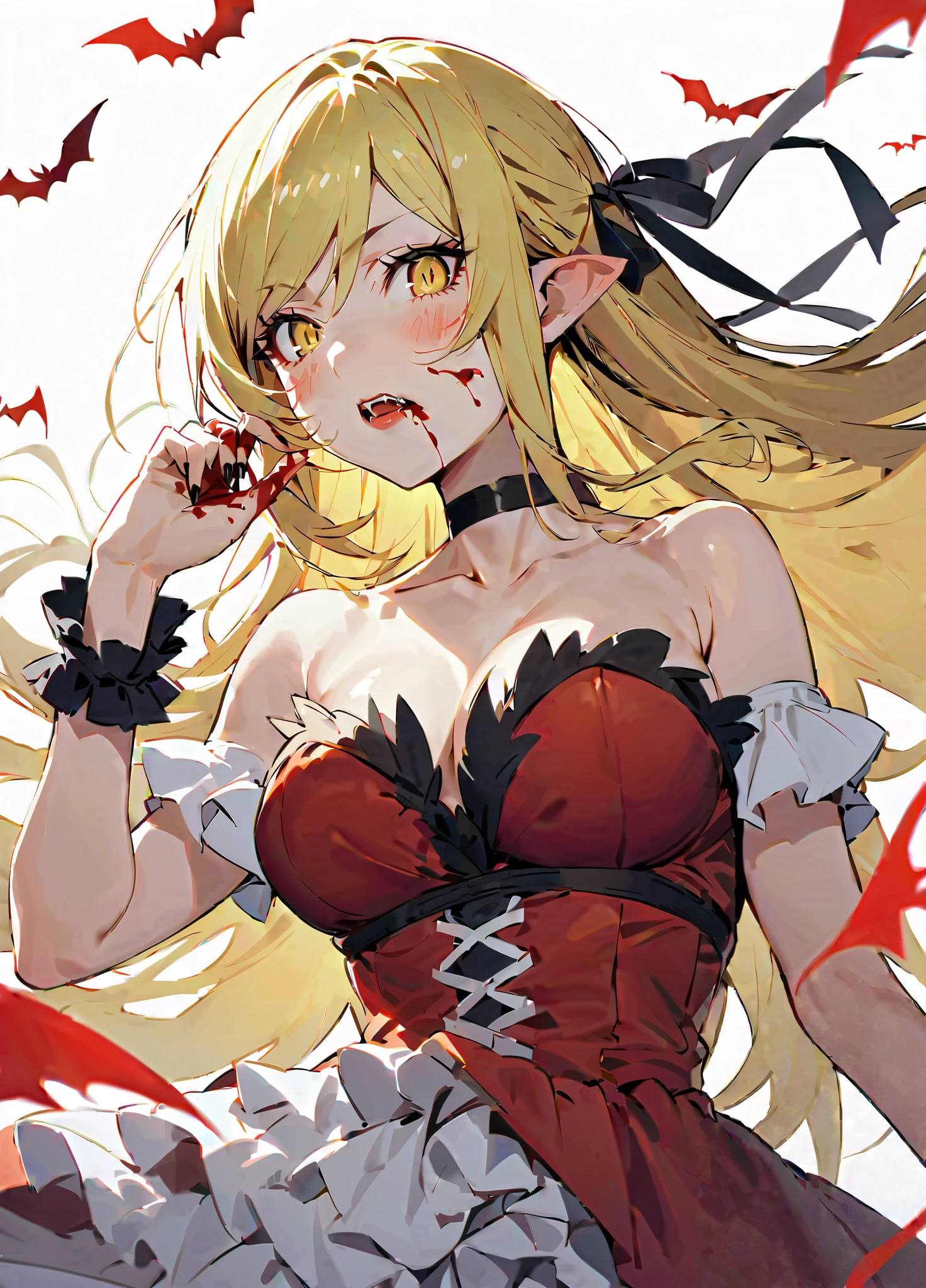 One Demon Girl, Masterpiece, Best Quality, in full height (Body Full 1.1.), Beautiful waist, nice feet, hiquality, Highly detailed face, Depth of field, HDR, Very detailed, Ray Tracing, full - body, Dark Fantasy, Demon Tattoo, Ultra Beautiful, lovely small breasts. white colored hair,Transition to red, pale skin, woods, Night Forest, moon light, Beautiful figure, taut clothes, black cape on pink kimano, Lovely Medium Breasts, Smiling, gray eyes, handsome body, sexy clothes, Beautiful eyes, very detailed eyes, Very detailed face, handsome body, Cherecter Desing, Very detailed, Detailed body, Detailed hands, Detailed, Vibrants, Detailed Face, sharp-focus, WLOP, artgerm, anime art, Vibrants, Detailed Face, Hugh Details, sharp-focus, Very drooping face, A detailed eye, super fine illustration, better shadow, finely detail, Beautiful detail