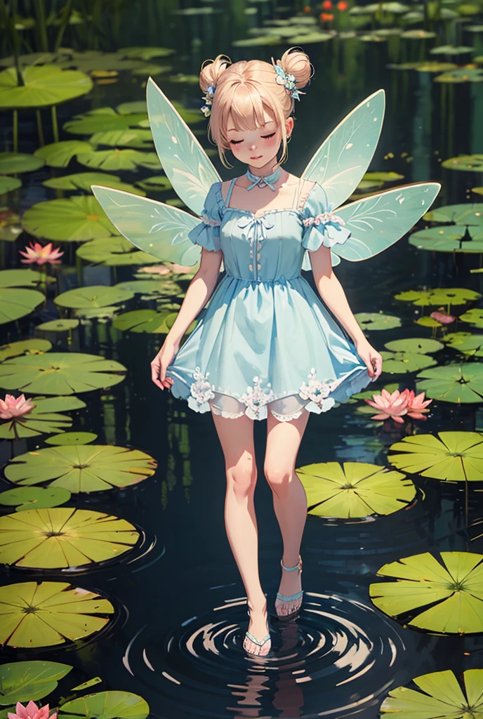 (((A girl))，Colorful transparent wings，(((In the flowers)))，(((the Flower Fairy)))，Princess dress，Irridescent color，The Arthur effect,, Gradient translucent glass melt, transparent glass texture, Glows in high detail, white backgrounid, industrial design, studio lit, C4D, OC renderer, Clean shadows, 4K