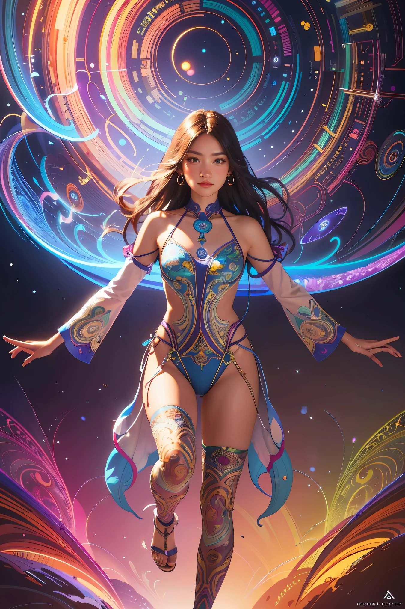 A woman in a bikini and skirt sitting on a bed, arte de fantasia digital colorida, Artgerm Julie Bell Beeple, arte de fantasia digital ), arte de fantasia digital em alta, arte de fantasia hiperrealista, arte de fantasia digital, arte digital fantasia arte, mulher da fantasia, karol bak uhd, estilo de fantasia vibrante, amazing fantasy art, arte digital fantasia
