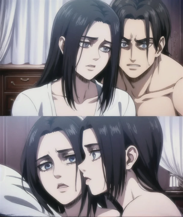 score_9, score_8_up, score_7_up, score_6_up, source_anime, BREAK by ikuchan kaoru, iku, clean color, flat color, 1boy, 1girl, attack on titan, handsome male, handsome guy, male focus, femporn, yumejoshi, huge penis, doggystyle, dominant male, focus is on eren, eren, eren yeager, handsome guy, male_focus, eren is smug