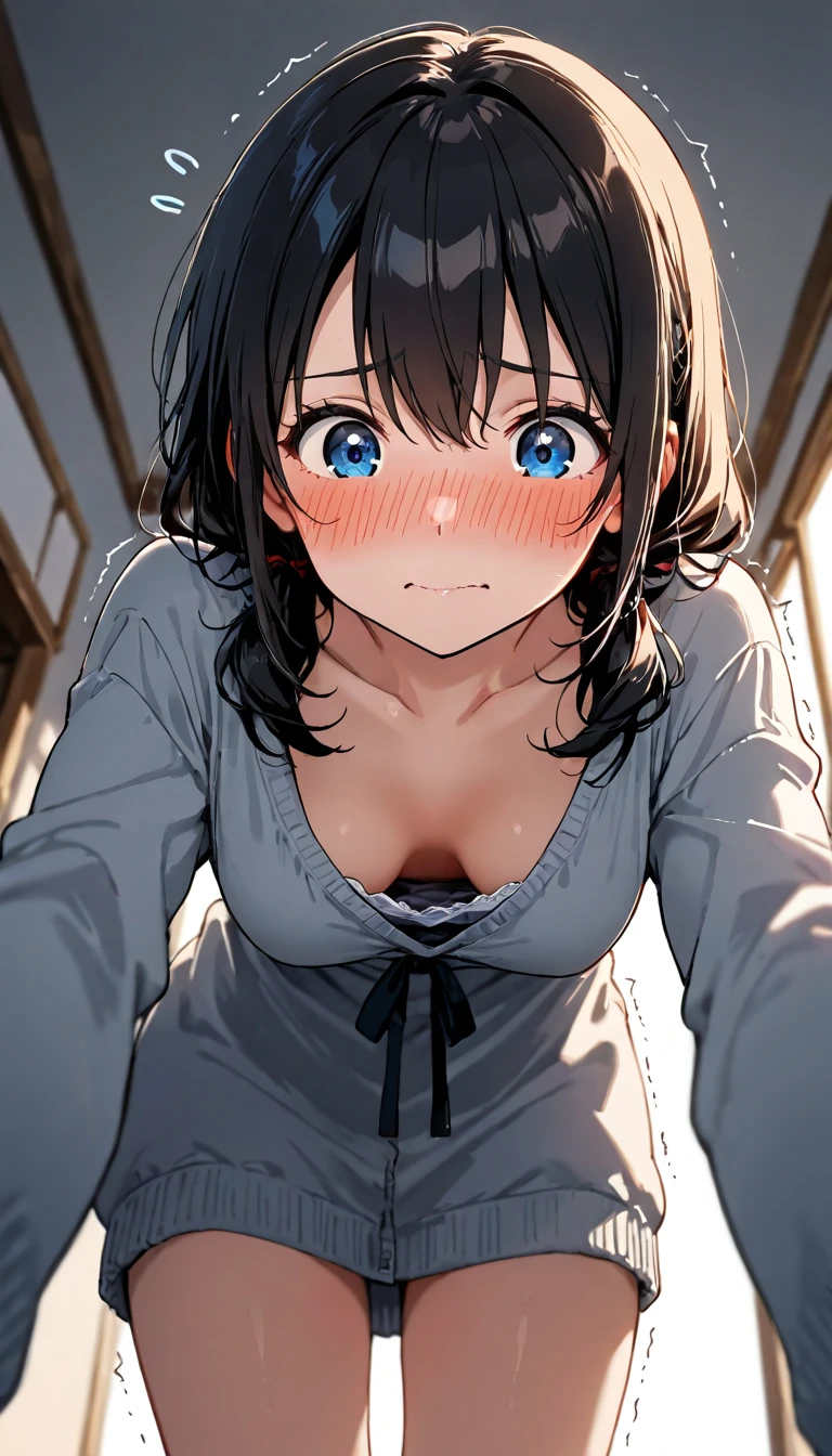 ((masterpiece)),((best quality)),ultra-detailed,illustratio,Explicit,nsfw,Beautiful body,Beautiful Nose,Beautiful character design,perfect eyes,perfect face,wallpaper,ultra highres,8K,photography,(Beautiful, large breasts:1.2),(beautiful face:1.2),(beautiful legs, perfect legs),full body,(meitantei conan \(style\), detecive conan \(style\), meitantei conan),shiny skin,anime screencap,official style,Suzuki Sonoko,1girl,solo , brown hair, shirt hair, blue eyes, School gym uniform, tight uniform, wet uniform, panties, bra, Pubic hair, Rich pubic hair, looking at viewer, big forehead,anime coloring, Gym storage, dark night, front hair, bangs, thigh exposure, blushing face, shameful face, horny look, Exposure of the vagina, Skin glow, A crying face, side, bitch, soaked in sweat, Hurrah pose, Kneel down