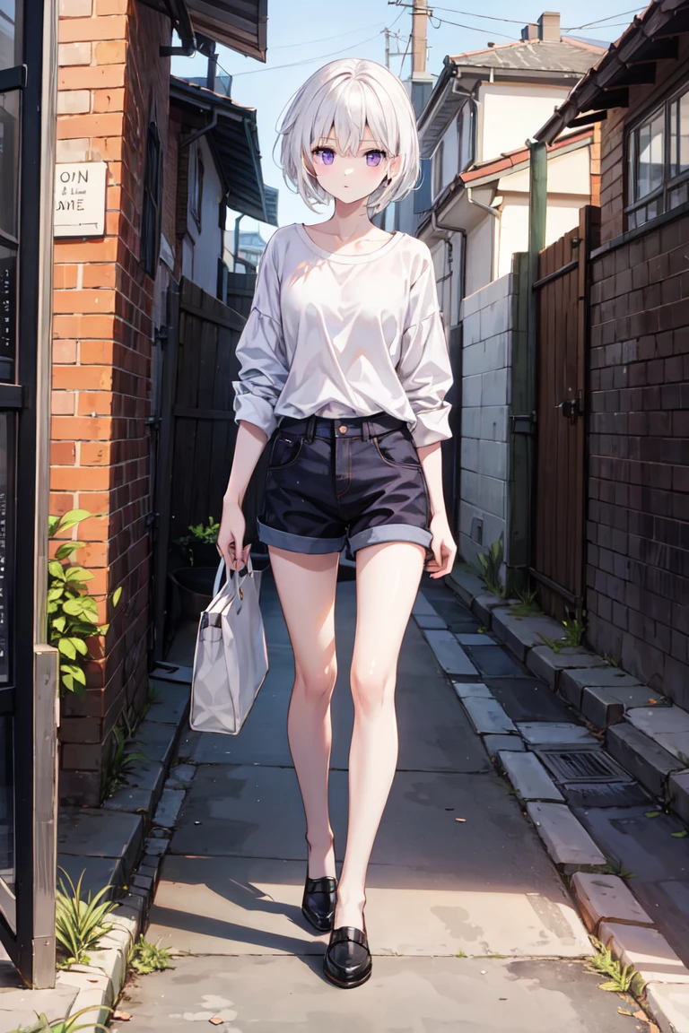 akanekurokawa, akane kurokawa, bangs, (Green Eyes:1.3), Blue Hair, Medium Hair, dark Blue Hair,smile,Black-rimmed glasses,Cold shoulder tops,Short sleeve,Shorts,Stiletto heels,Walking,Daytime,Clear skies,whole bodyがイラストに入るように,
break outdoors, School,courtyard,
break looking at viewer, whole body,
break (masterpiece:1.2), Highest quality, High resolution, unity 8k wallpaper, (figure:0.8), (Beautiful attention to detail:1.6), Highly detailed face, Perfect lighting, Highly detailed CG, (Perfect hands, Perfect Anatomy),