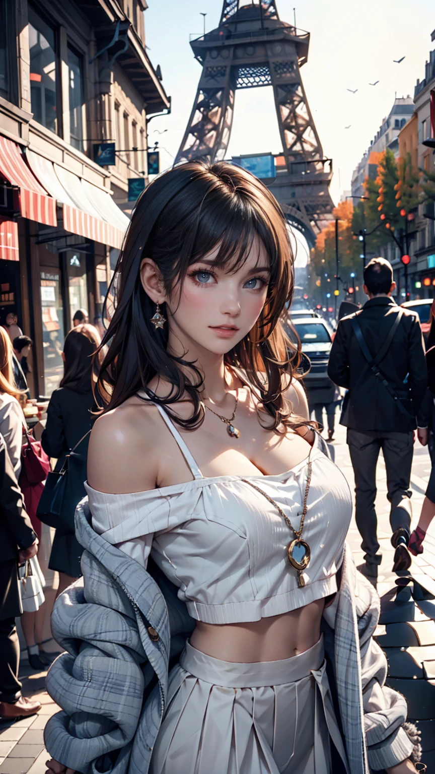 Clear scarf jacket standing on the beach, 3 d anime realistic, Anime girl cosplay, Photorealistic anime, hyper realistic anime, Attractive cat girl, trending on cgstation, Realistic anime, anime styled 3d, beautiful anime catgirl, , anime catgirl,The chest is transparent,in a bikini