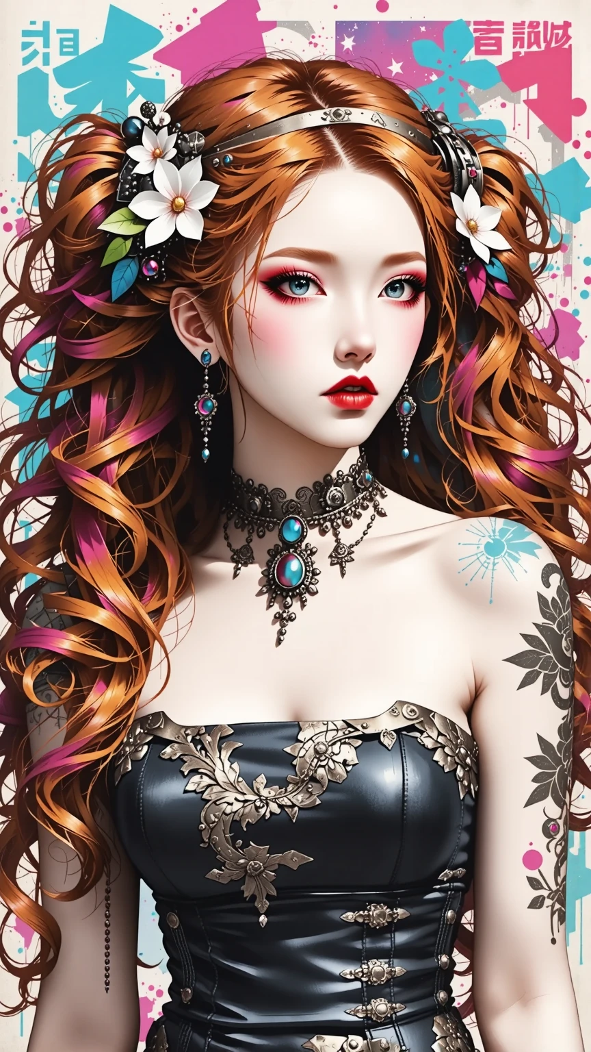 tarot card, Model: long wavy hair, full scarlet dark lips, Smoky eyes, BREAK,, Broken glass, crystals, neon lights, BREAK, Polychromatic geometric patterns,Heart, Arms and legs, BREAK, Accessories: Chrome-plated chains with torn body, Silver Choker, black feathered white black wings, Naked, Topless, naked body,BREAK,on chair, looking forward. tmasterpiece, Masterpiece quality