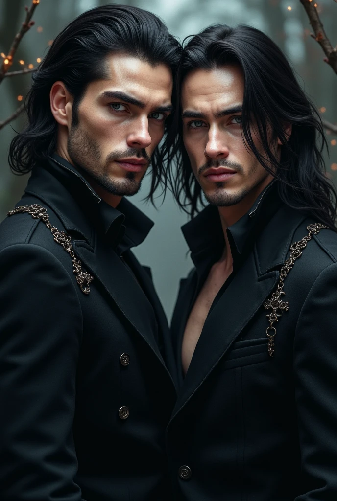 (best quality), 1boy, Male, mature male, 36 years old, white skin, (black hair), long hair, dark eyes, perfect eyes, strong jawline, king, handsome, (dark fantasy), sleepwear, chemise, evil, scowl, gothic, masterpiece, anatomically correct, highres
