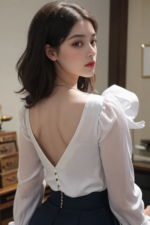 ((Highest quality, 8k, masterpiece: 1.3)), sharp: 1.2, Perfect Body Beauty: 1.6, ((Layered Hairstyles, Big Breasts: 2.0)), (white lace dress: 2.0, Off-the-shoulder dress: 2.0, Dresses with visible breasts: 2.0), ((long hair: 2.0)), ((necklace)), Earrings, ring, Bracelet, Hair Accessories, ((Beautiful young teenager woman)), ((Straight nose)), (Eyeliner), Armpit Hair, Bristles, ((White and beautiful skin)), Wavy Hair, Beautiful attention to detail, Super detailed, Highly detailed face and skin texture, fine grain, double eyelid, Black Hair, Big Ass, Lower Body, Thighs, (((Skinny))), Wet and shiny lips, smile, Get a grip on your body, ((Anatomically correct human body)), ((Crisp body shape)), Ribs, clavicle, Protruding skeleton, A face without nasolabial folds, Shyness, Thin eyebrows, Big eyes, (shoot from side: 1.0), (Narrow shoulders: 2.0), (Smile: 1.0), (Number of fingers is 5)