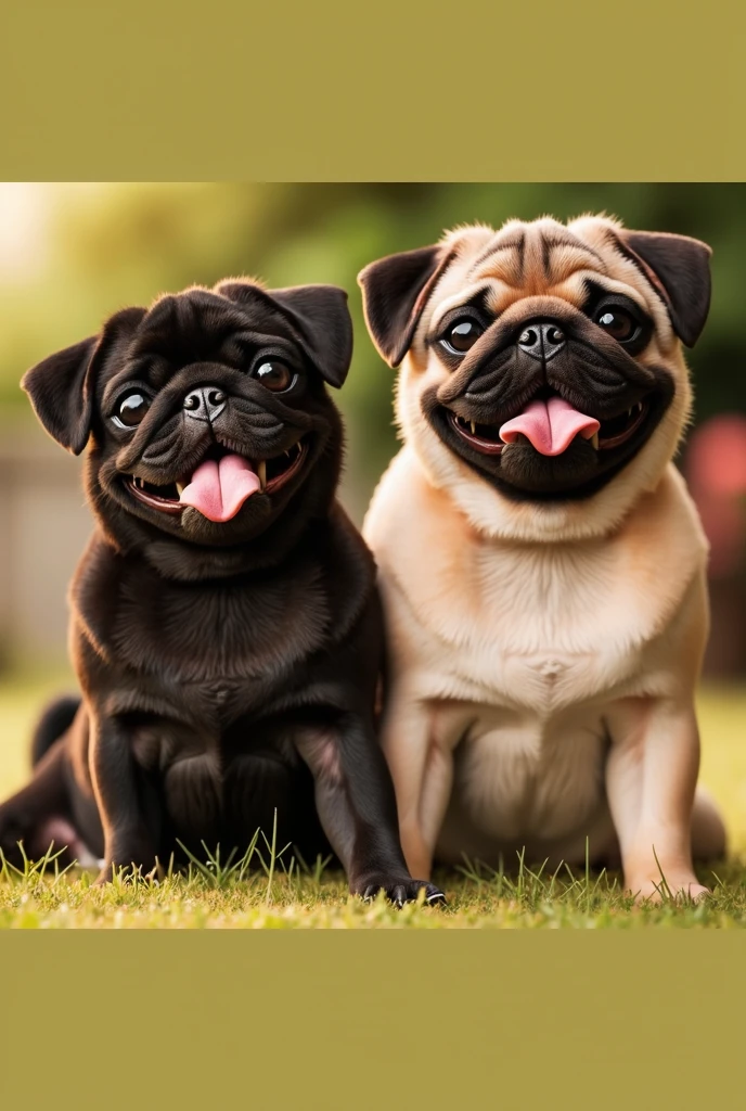 Cute puppy pug refusing