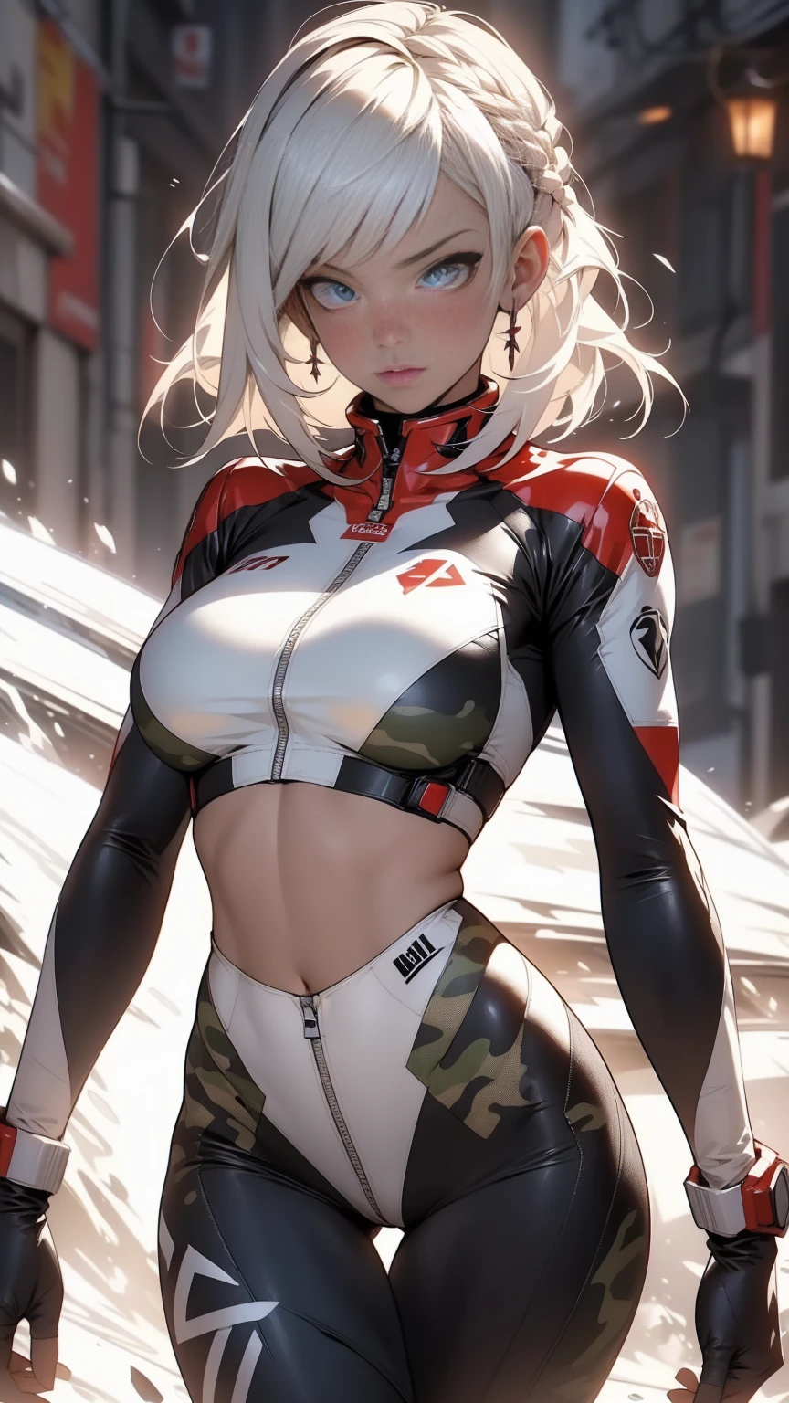 Beautiful cybernetic girl looking at camera in underwear detailed muscles realistic masterpieces dynamic poses