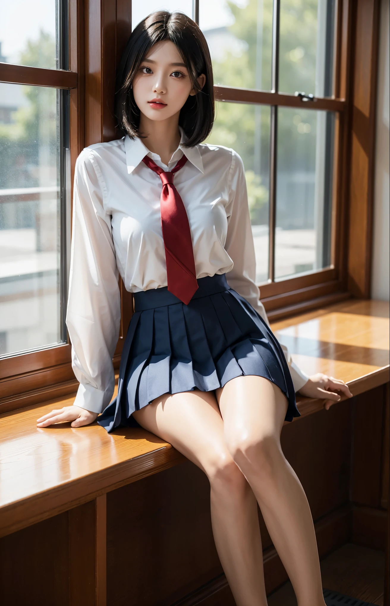 highest resolution、High level image quality、8K、true due diligence、원시 picturegraphy、top quality、masterpiece、table top、erotic、student、I like pink,white skin,knee,(flesh colored pantyhose),detail panties pattern、panties focus、pink panties、absurd,small face、 giant、중간에서 앞head 분리、The forehead is visible,(cold expression<꽉 It looks like,It looks like부심,Optimize,Thin anger)、masterpiece,top quality、Super high resolution A,원시 picture,wren,beautiful excrement,One, solo,dark expression,,whole body、Very good、JK ,High school girls,Japanese Female,stand,（photorealistic：1.37）、photon mapping,light blue ribbon,realistic、귀여운 small face,갈색 It looks like、Black socks、22 years old、(red bow tie)、radio city、physics based wrendering(물리 기반 wren더링)、Panorama、depth of fieldlurry background、picture,feminine,beautiful bridge, long legs, thin legs,long bob cut,(앞head가 보인다), head, Lips, blue_It looks like, cosoft,(pink shirt), (navy pleated skirt), knee이 다,thin clothes,, femur, black cotton socks,Nogizaka Idol, , Japan&#39;s island、반짝이는 It looks like、반짝이는 Lips、