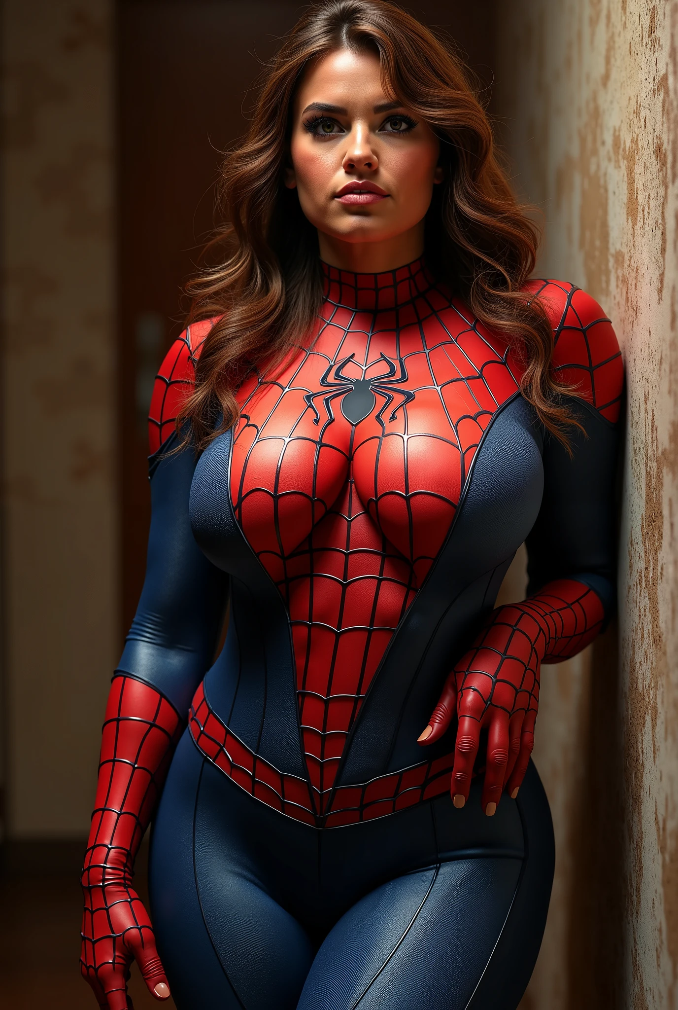 Scarlett Johansson big boobs in spider man costume hottest