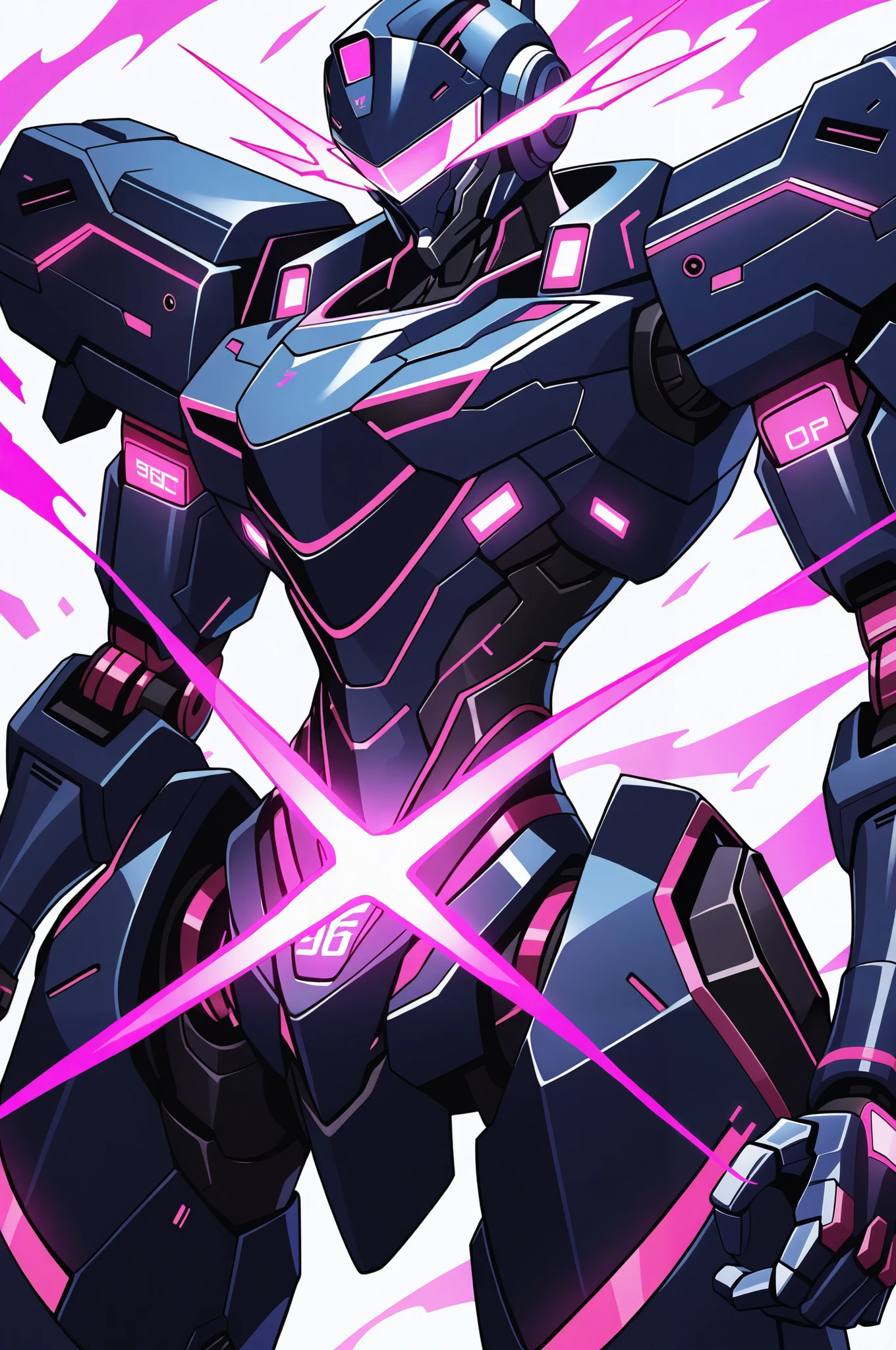 Cyber-punk style, bright neon mecha, bioluminescent, intricate details, ultra-high quality
