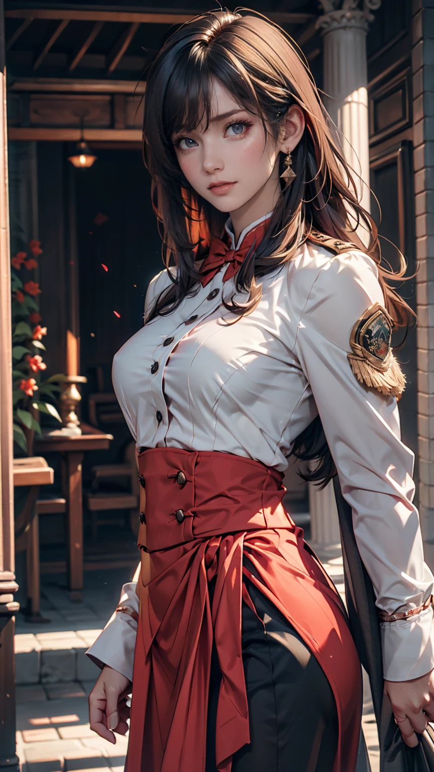 Arad woman posing for photo in short skirt and white shirt, Surrealism female students, Surrealism female students, Realistic schoolgirl, photorealistic anime girl rendering, thighhighs and skirt, 3 d anime realistic, small curvaceous loli, wearing skirt and high socks, Photorealistic anime, cute female student, Realistic anime 3 D style, female student