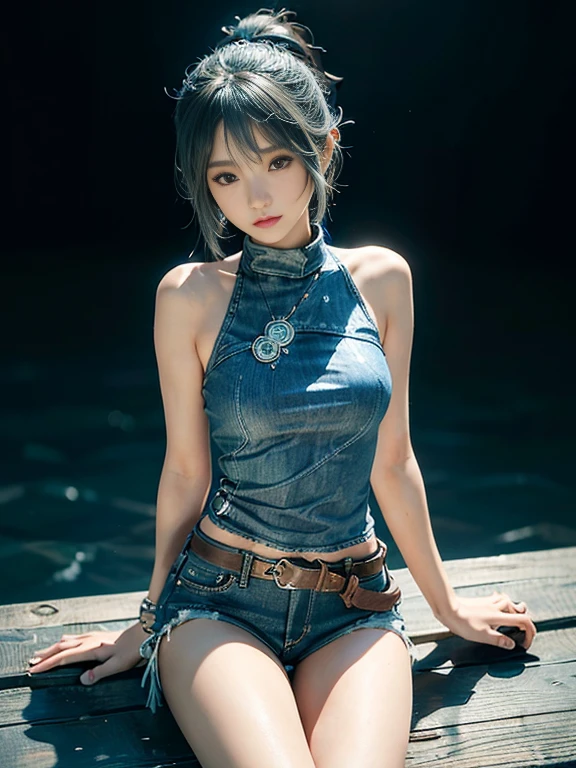 HD 3D art, full of the real warmth of 3D animation style, artistic masterpiece from CGSCOSITY, close-up (1 female), feminine pose, posture sitting, lying, standing natural comfort, hair dyed light silver, detail tattoos reflect each other, landscape mode horizon superimposed light, as stunning as James Jean and Guweiz's masterpiece, beautiful girl's life is canvas, fashion and sexy, leading the realistic style in Japan's art circle.