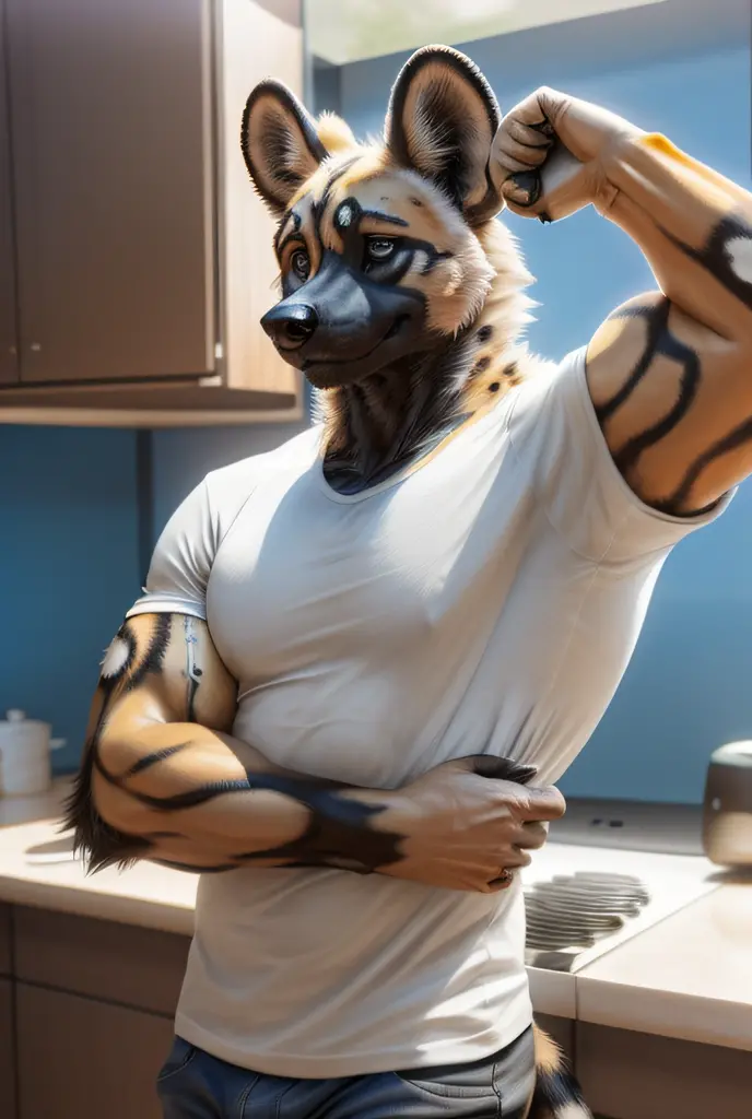 (by darkgem:1.4), masterpiece, best details, real life, depth of field, detailed background, (bright lighting:1.4), solo, (anthro), with bushy pubic hair and armpit hair, snarling, growling, attitude, clear details, powerful, pleasure, self-pleasure, perfect hands, covered in fur, fangs, tongue, paws, claws, tail, ((anthro male wolf:1.4), sexy guy man, slim, belly, (brown fur, yellow belly fur, orange markings, braids))