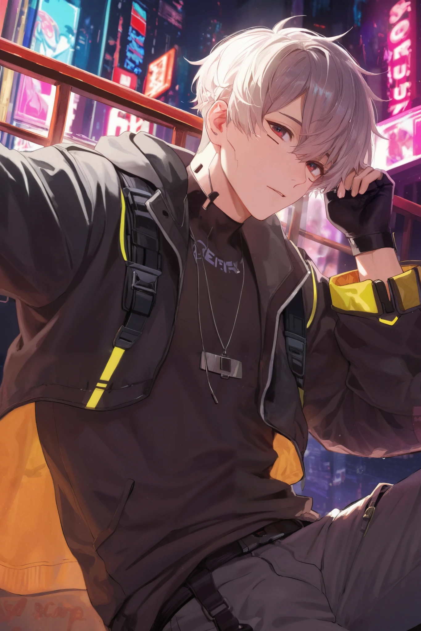 male in cyberpunk