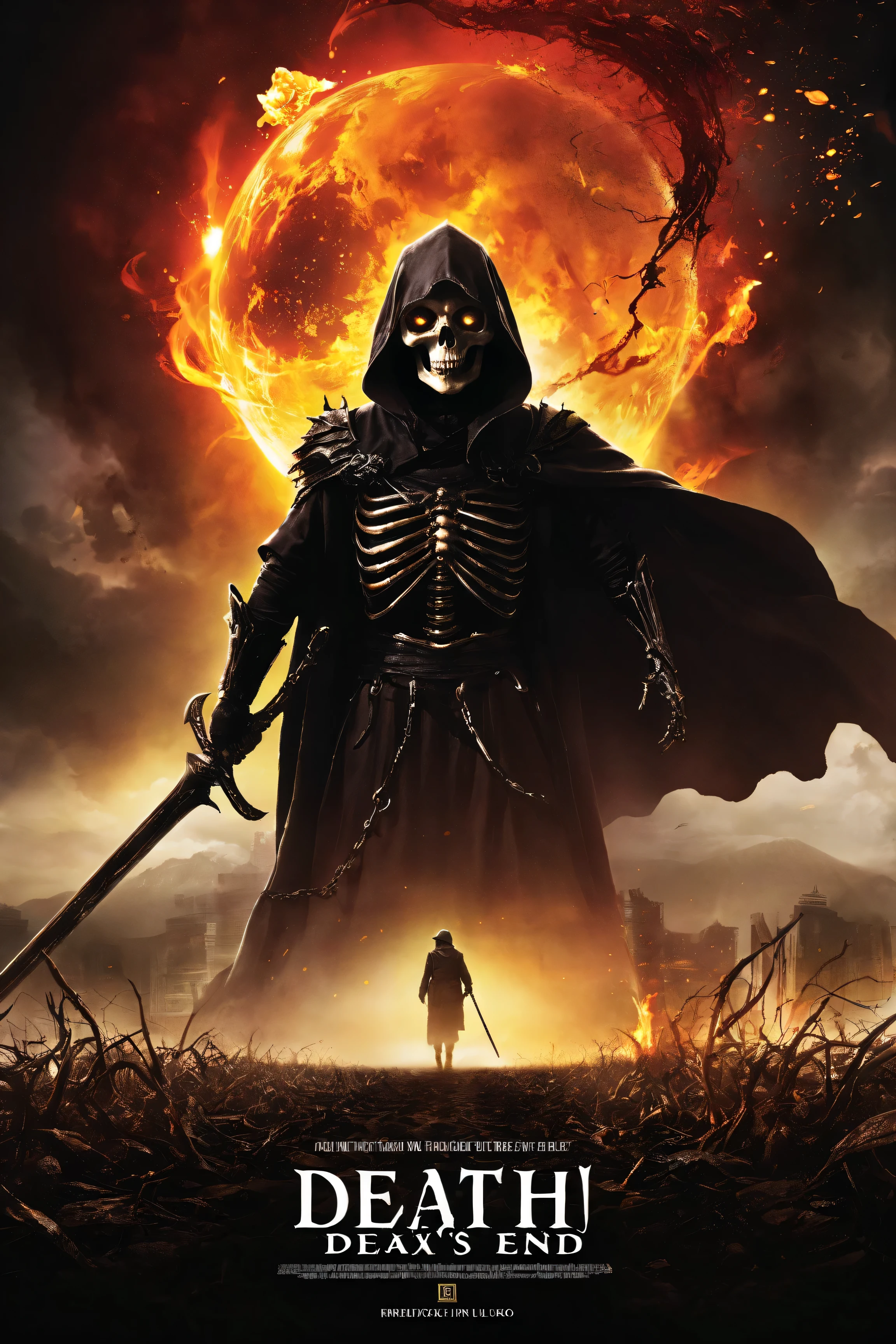 Create a movie poster for Death's End, a movie based on the plot of the book Death's End by Cixin Liu.