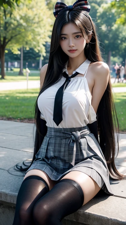 Beautiful girl , sexy slim fit body, long black hair , crop top, mini shirt , gorgeous eyes , pink lips , blushed cheeks , big breasts,