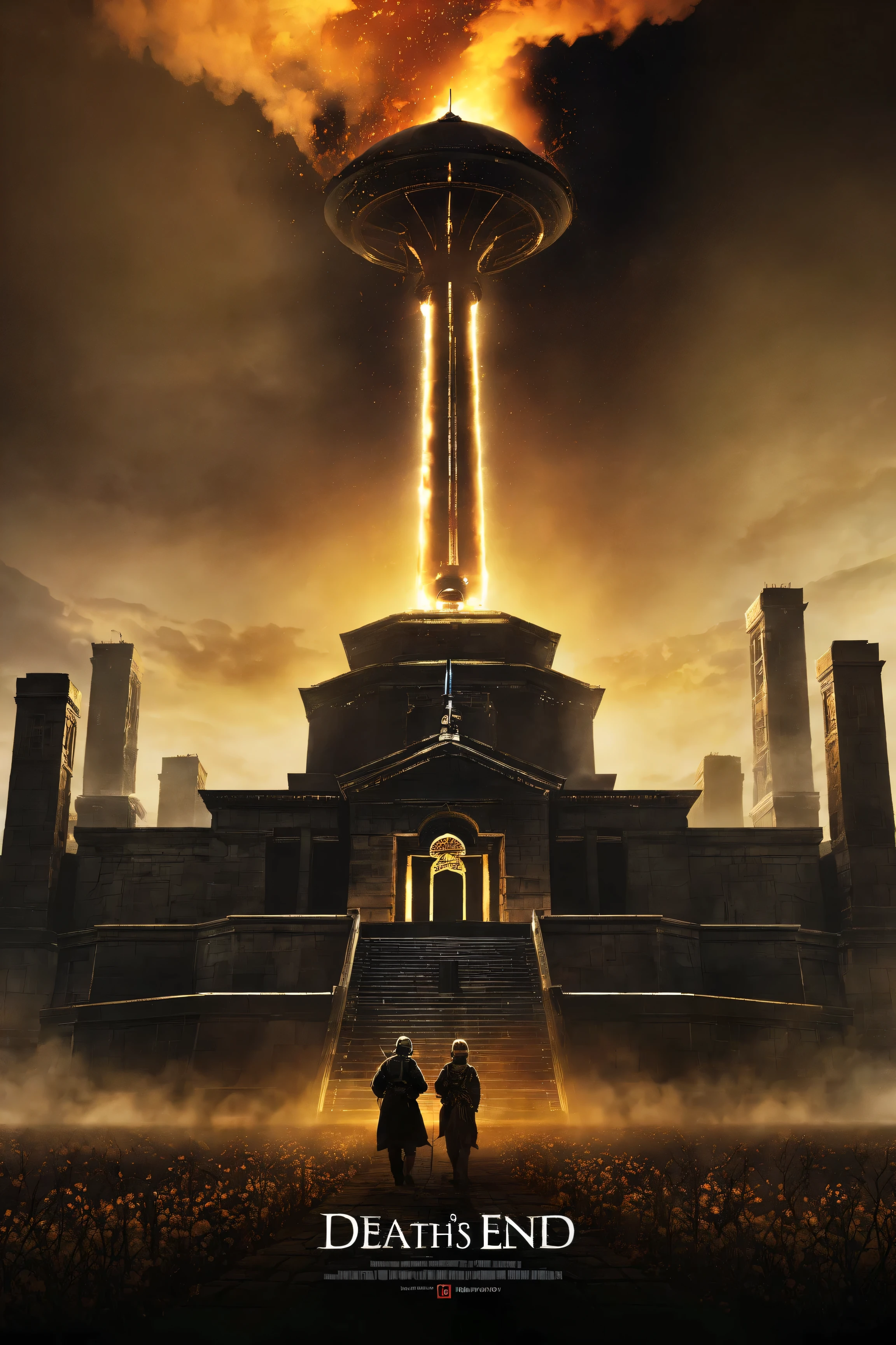 Create a movie poster for Death's End, a movie based on the plot of the book Death's End by Cixin Liu.